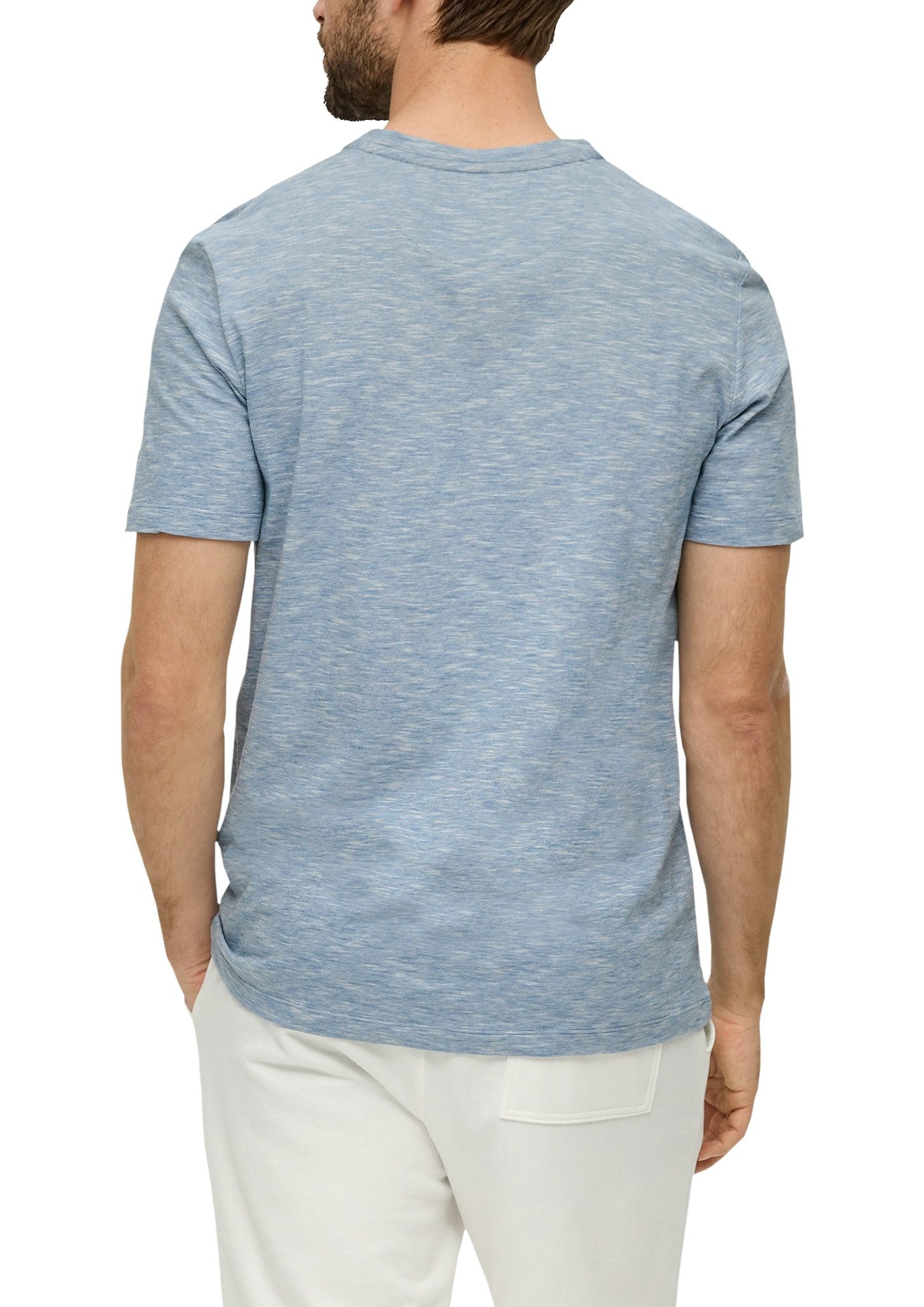 s.Oliver Henleyshirt met knoopsluiting