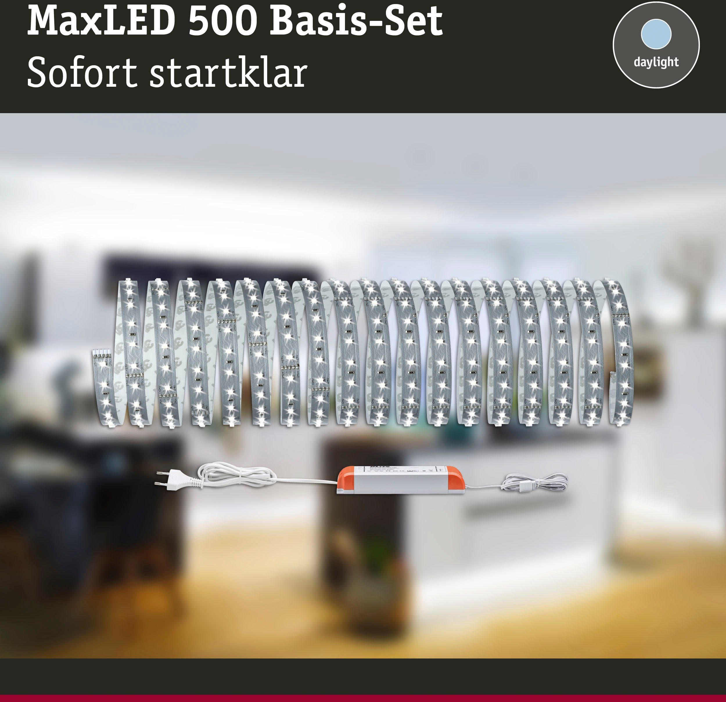 Paulmann Led-strepen MaxLED 500 Basisset 10m Daglichtwit 10m 50W 550lm/m 6500K (1 stuk)