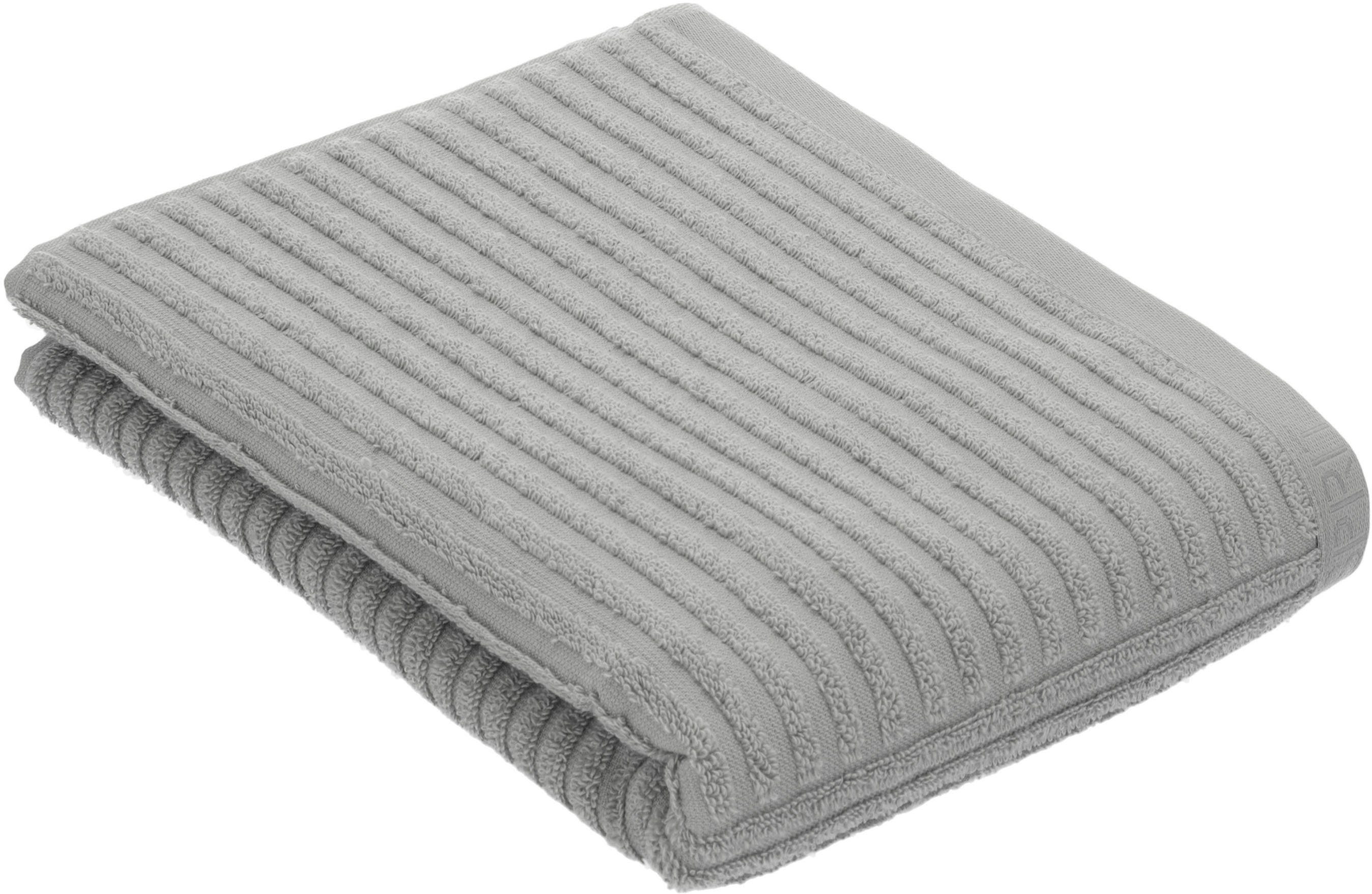 Esprit Handdoek Modern Lines met hoog-laag lijnstructuur (1 stuk) handdoeken grijs