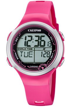 calypso watches digitale klok digital crush, k5799-3 roze