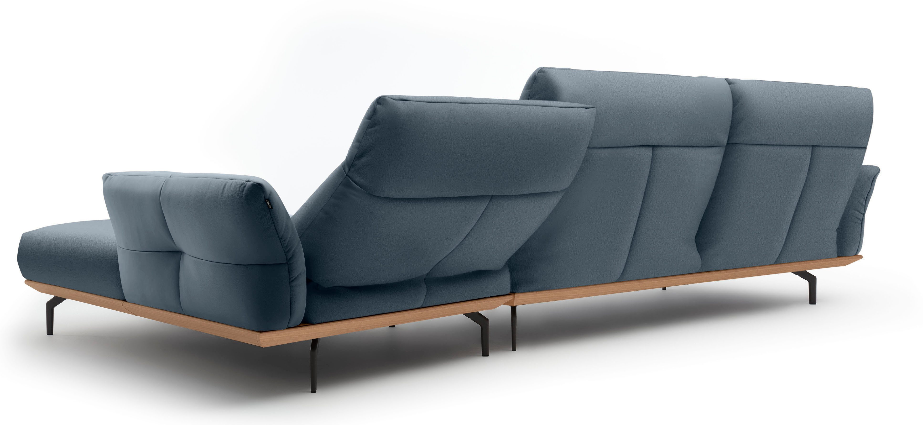 Creation BY ROLF BENZ Hoekbank Hs.460 Sokkel in eiken, onderstel in umbra grijs, breedte 338 cm