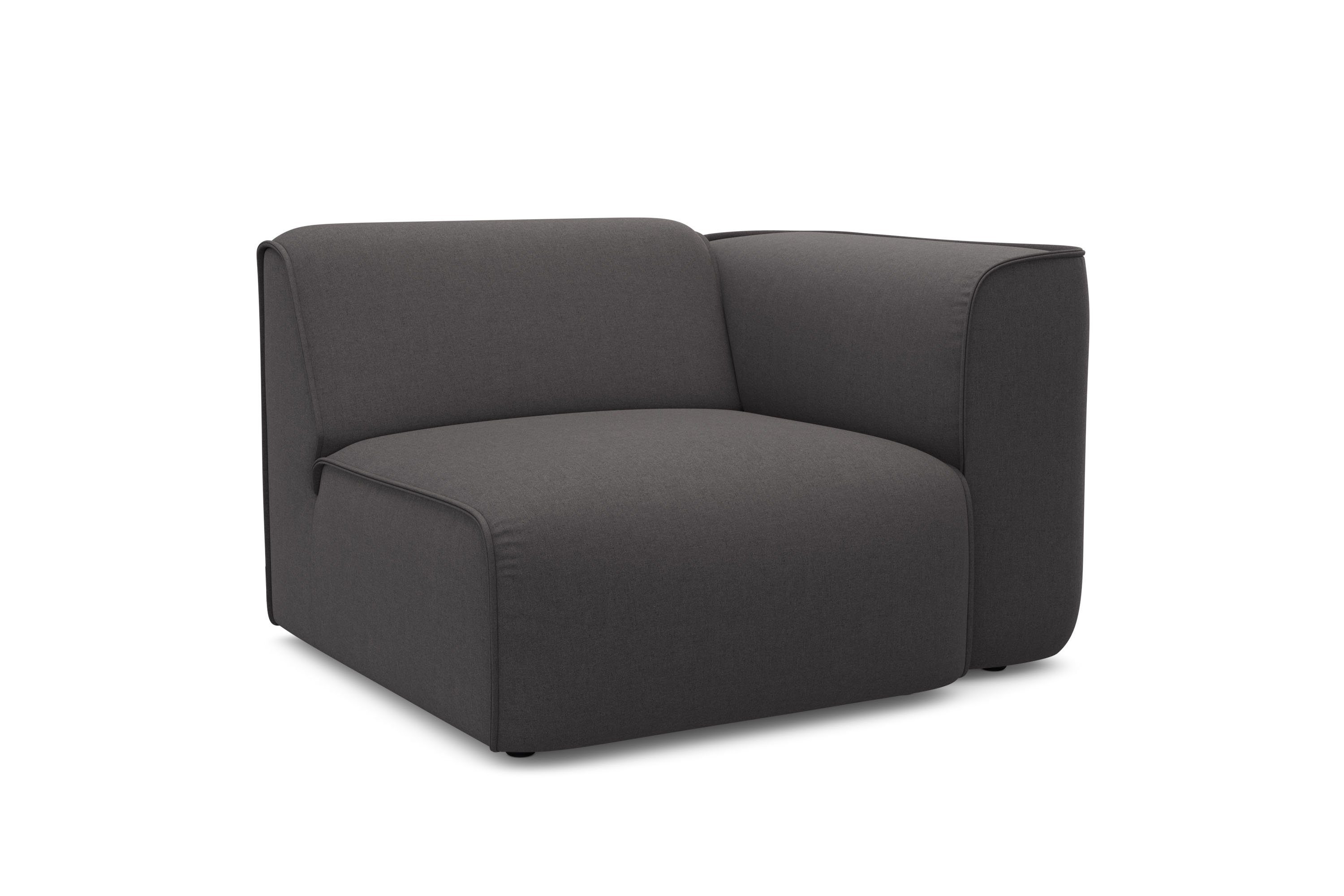 RAUM.ID Fauteuil Merid sofa-hoekelement, afmetingen B/D/H: 109/97/46 cm als module of apart te gebruiken, voor individuele samenstelling