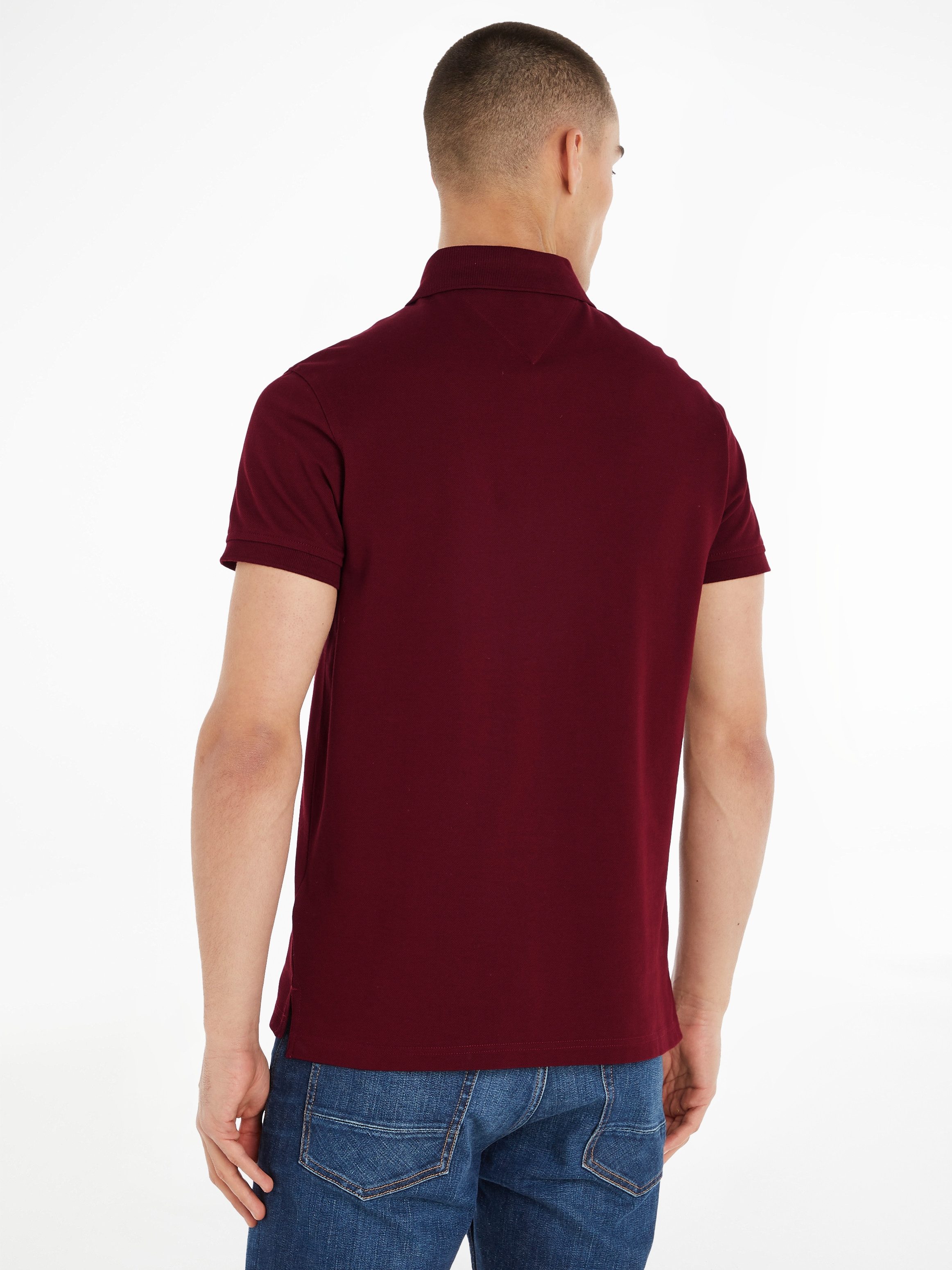 Tommy Hilfiger Poloshirt 1985 SLIM POLO met piquéstructuur en borduursel