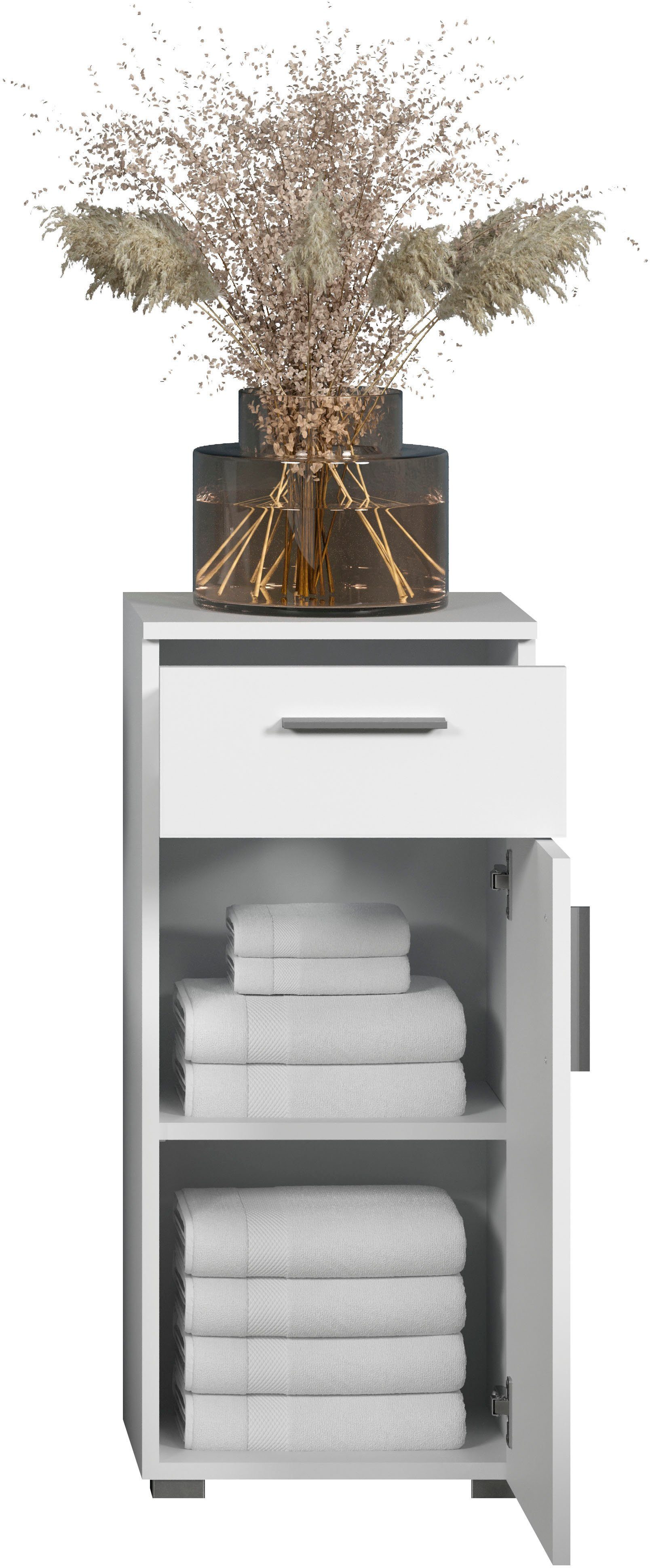 welltime Onderkast Praag Staande kast met verwisselbare deurdranger - (B/D/H) 37/31/83 cm (1 stuk)