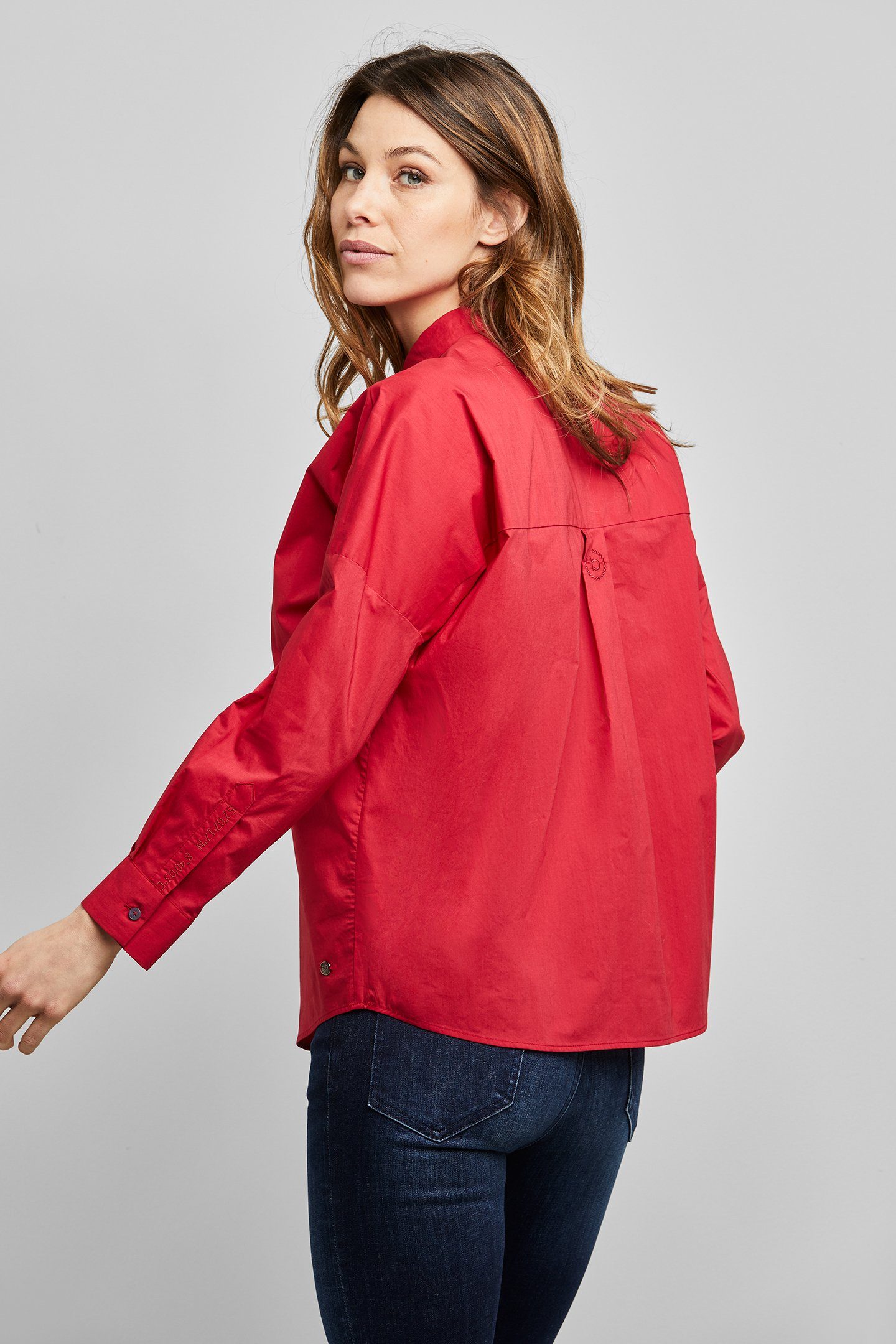 Bugatti Blouse met lange mouwen in mooie rode kleur