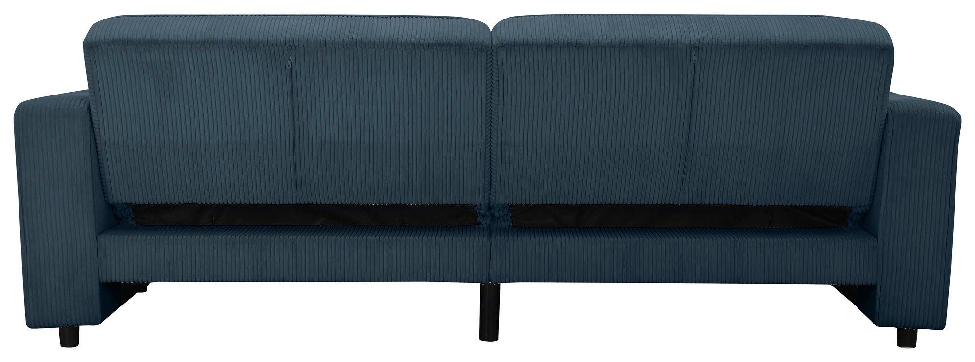 Dorel Home 3-zitsbank Allie slaapbank 225 cm Slaapbank functie (108/190cm), trendy ribfluweel of onderhoudsvriendelijk velours