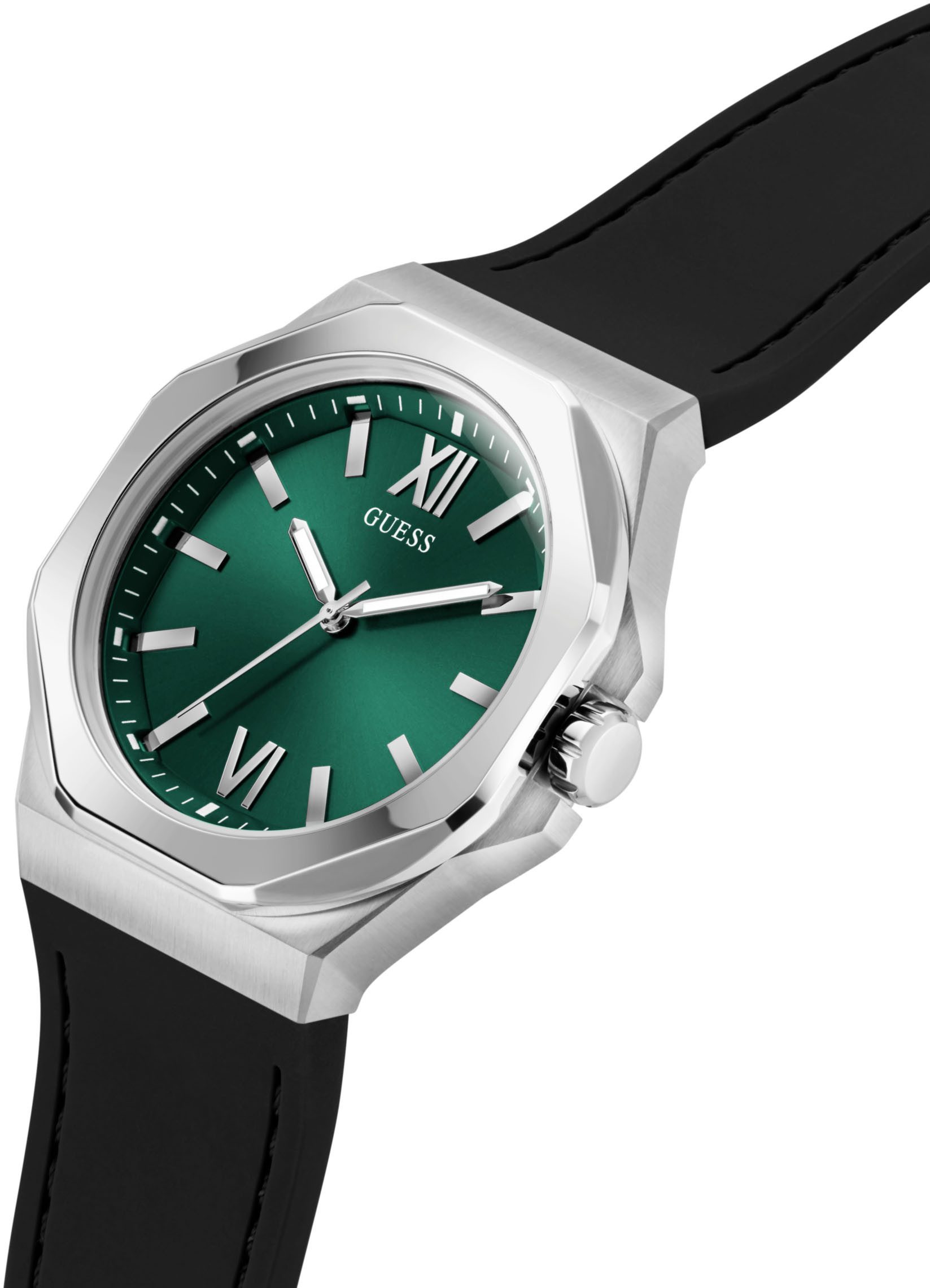 Guess Kwartshorloge EMPEROR Polshorloge, herenhorloge, siliconen band, cadeau-idee, analoog