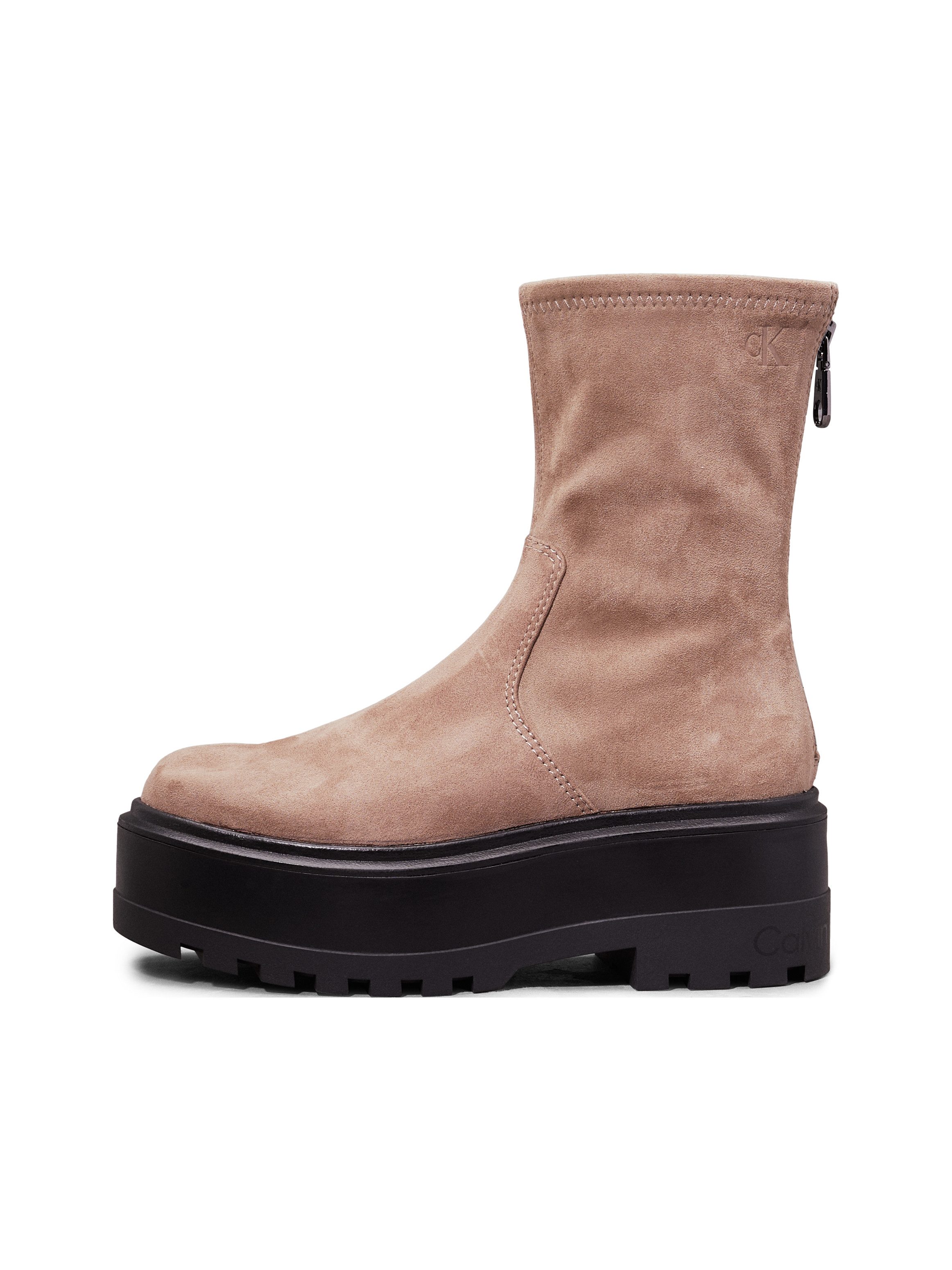 Calvin Klein Laarsjes FLATFORM ZIP MG SS Plateau, herfstmode, boots, met praktische hakrits