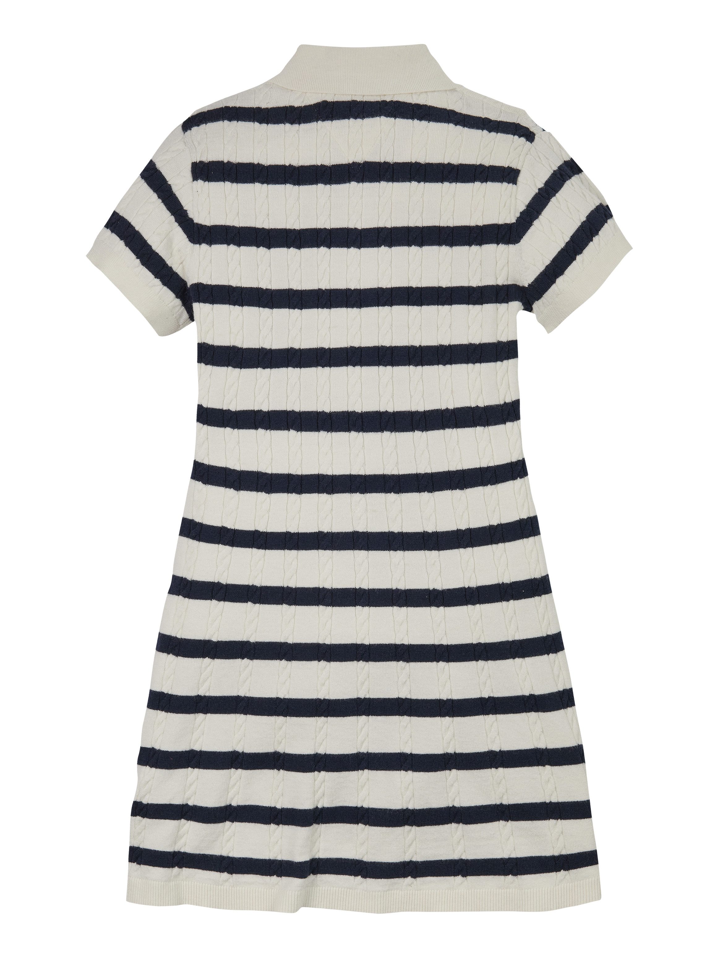 Tommy Hilfiger Gebreide jurk SWEATER DRESS SS met streeppatroon, met kabelpatroon