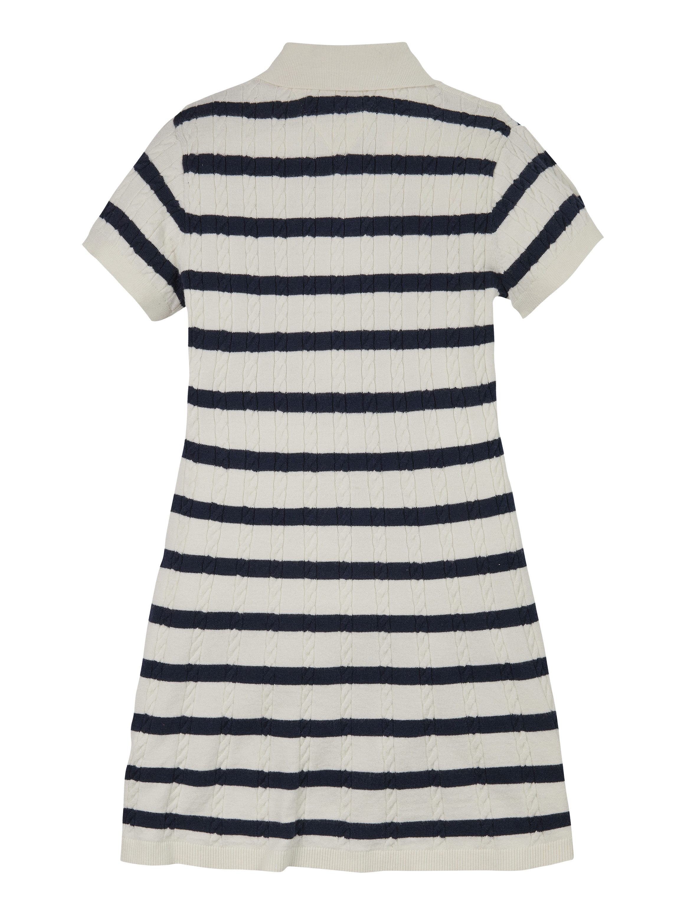 Tommy Hilfiger Gebreide jurk SWEATER DRESS SS met streeppatroon met kabelpatroon