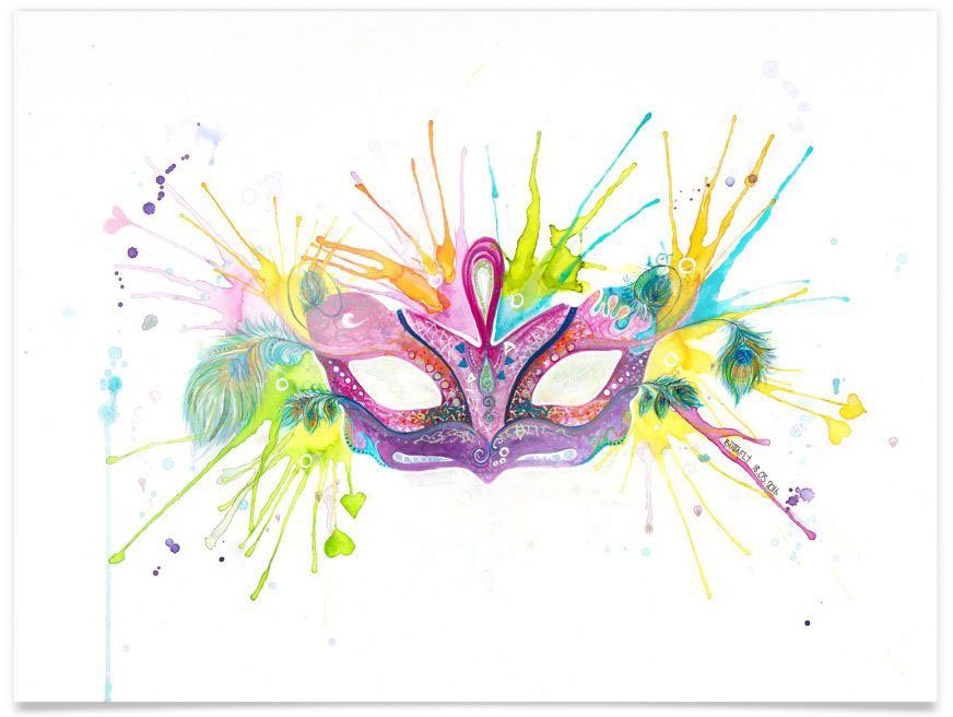 Wall-Art Poster Mardi Gras Poster zonder lijst (1 stuk)