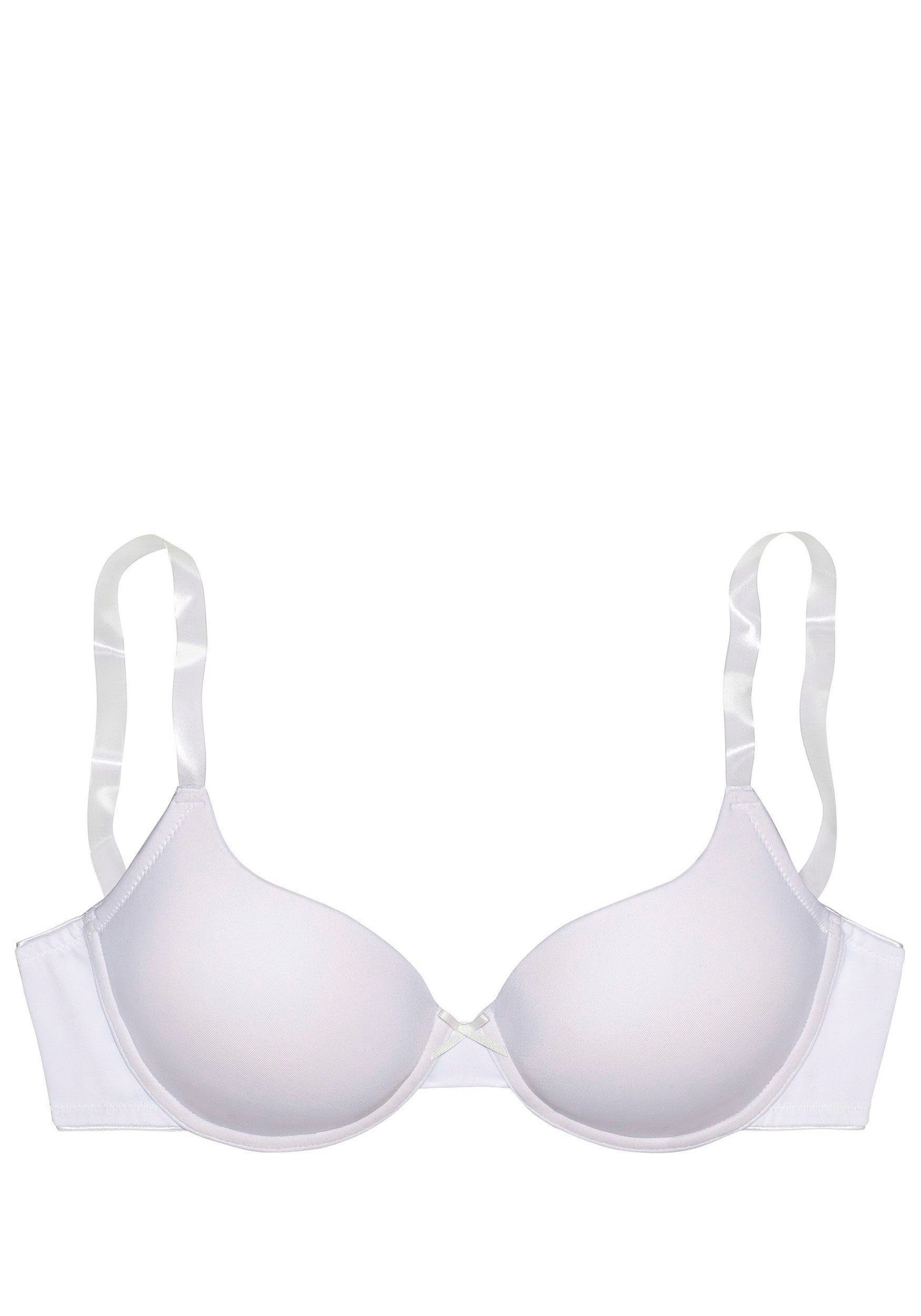 Lascana Bh met steuncups Ela met transparante bandjes, perfecte basic met beugels, basic lingerie