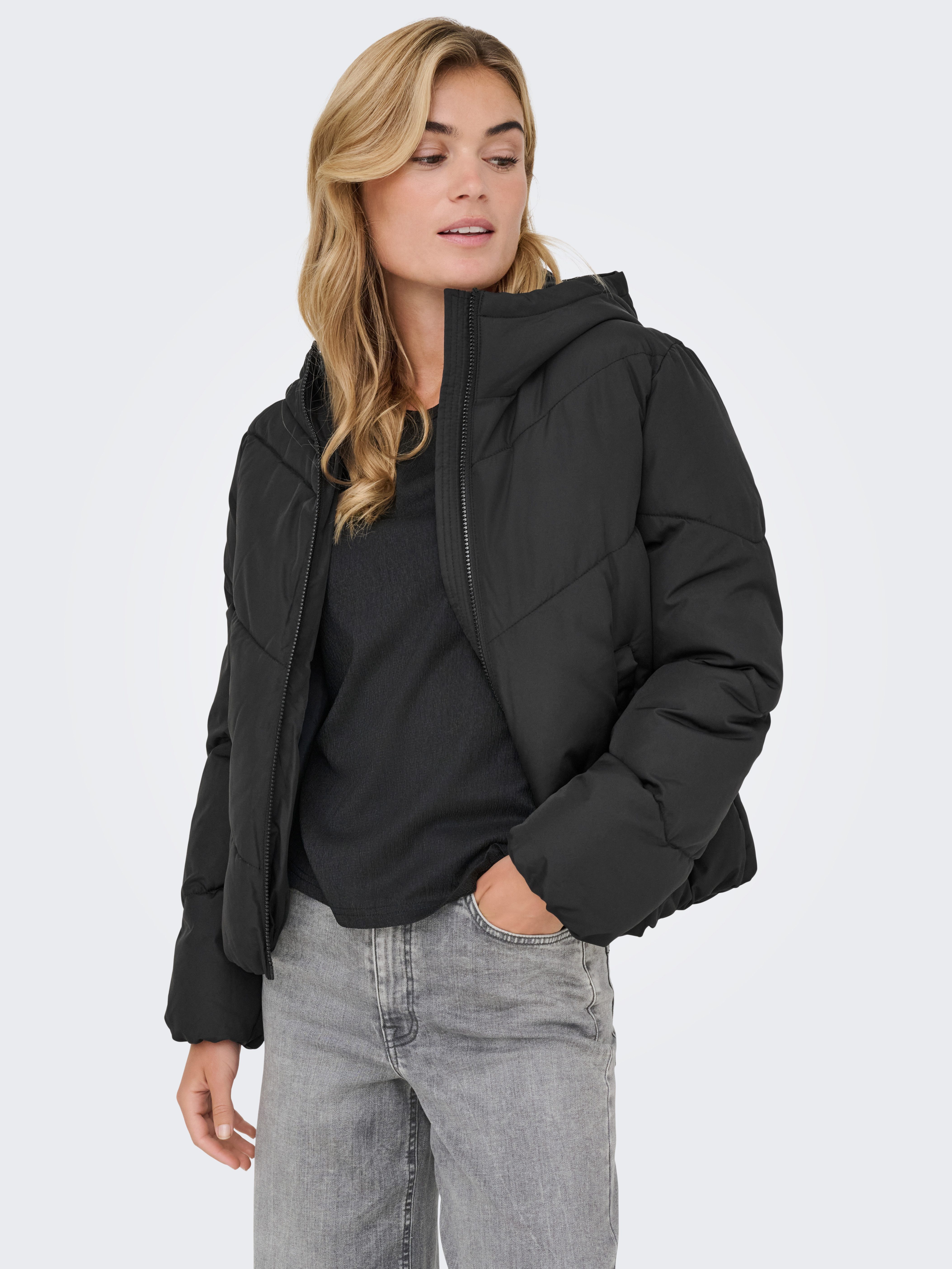 Only Gewatteerde jas ONAGNETE PUFFER HOOD JACKET OTW ZL
