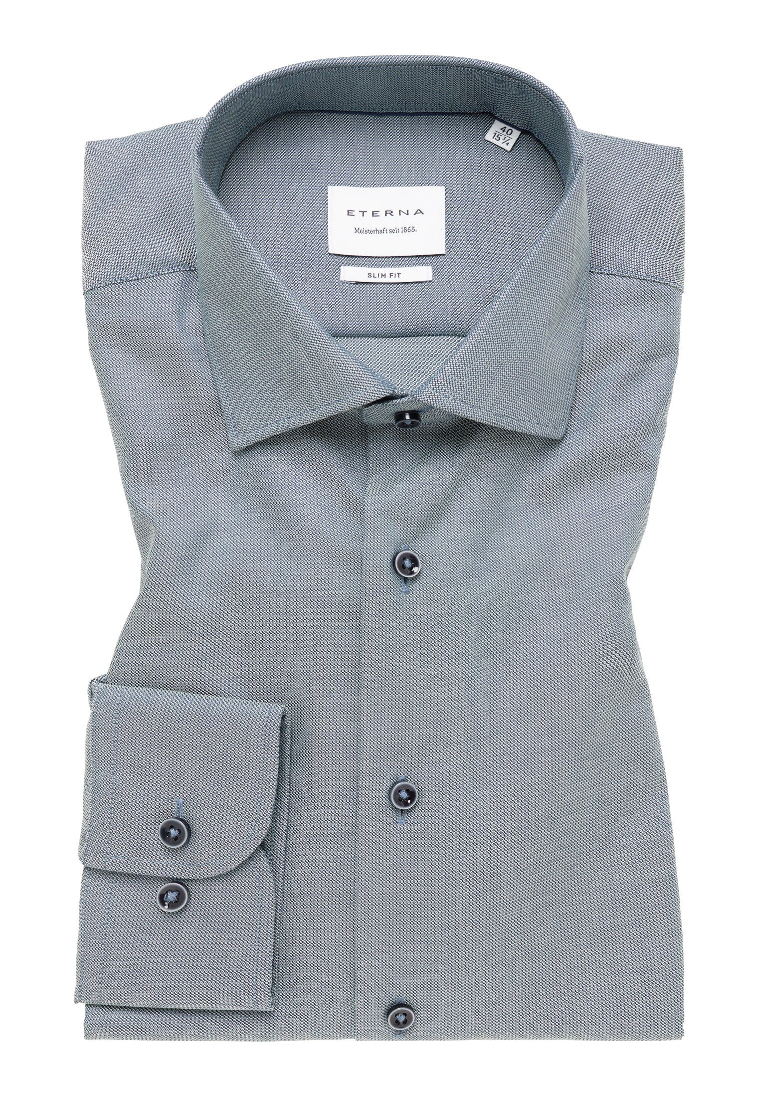 Eterna Overhemd met lange mouwen Slim fit NON IRON (strijkvrij)