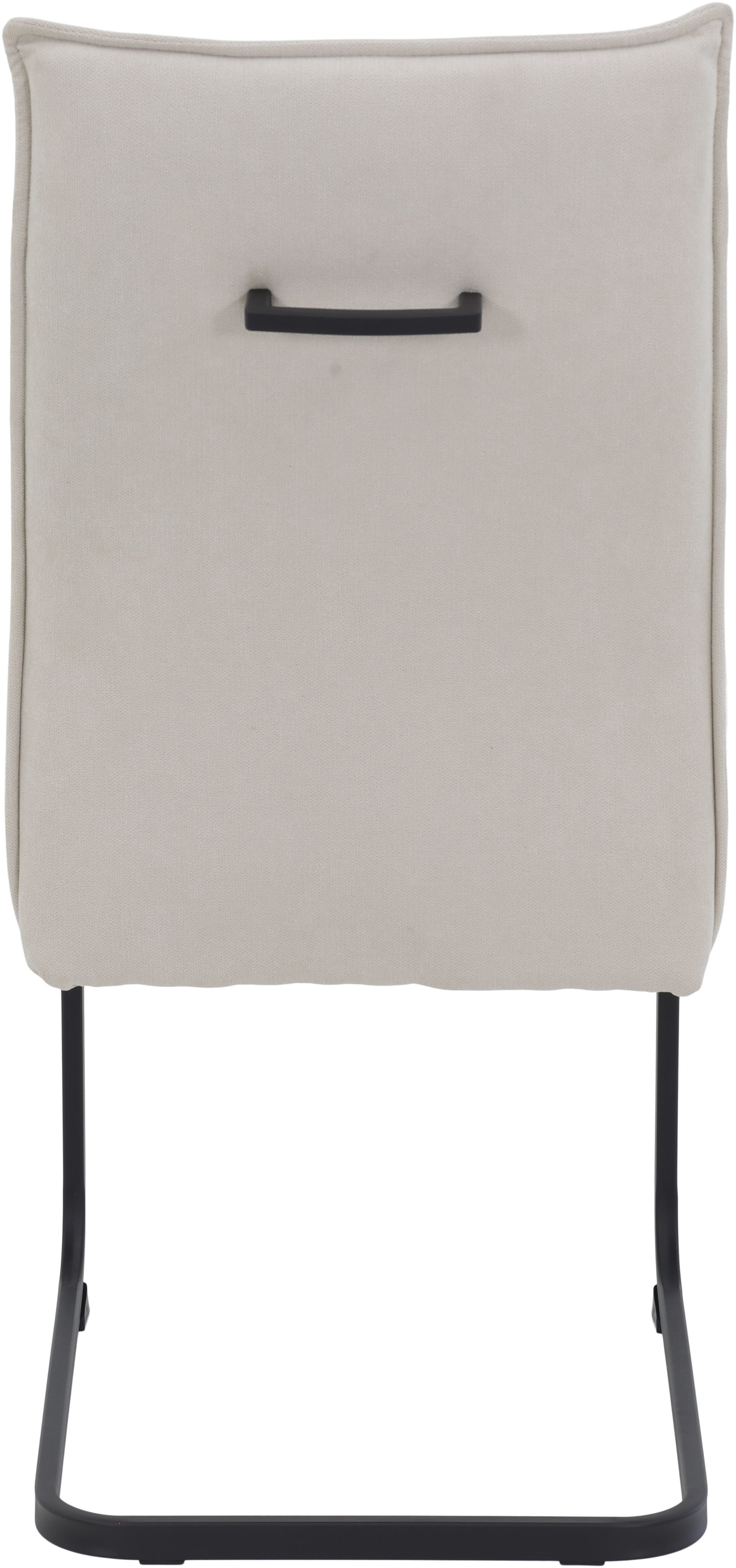 HELA Vrijdragende stoel KAREN eetkamerstoel XL-breedte, comfortzit, pocketvering, greep, 140kg belastbaar (set, 4 stuks)
