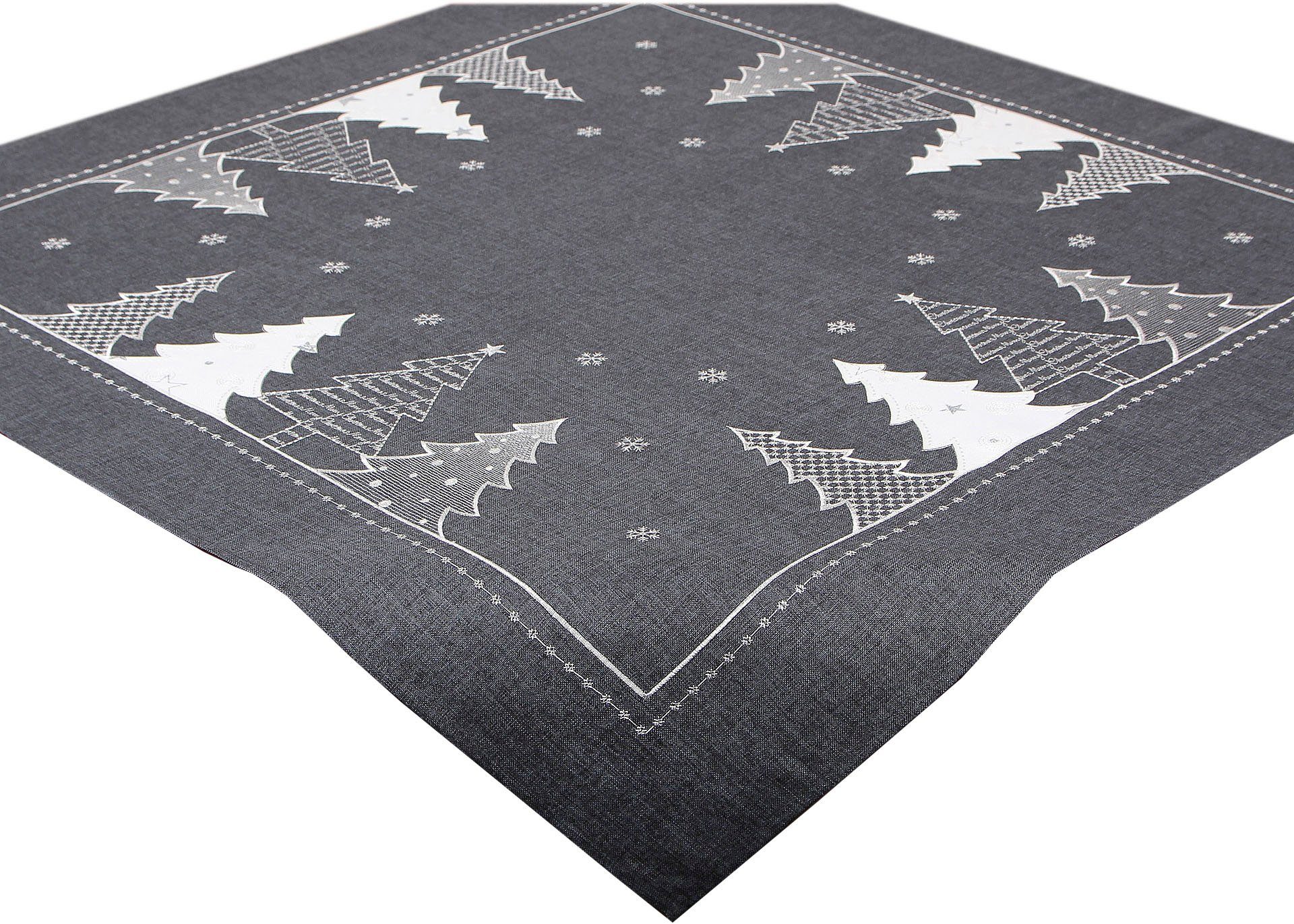 Delindo Lifestyle Topkleedje Kerstboom Glad weefsel, geborduurd (1 stuk)