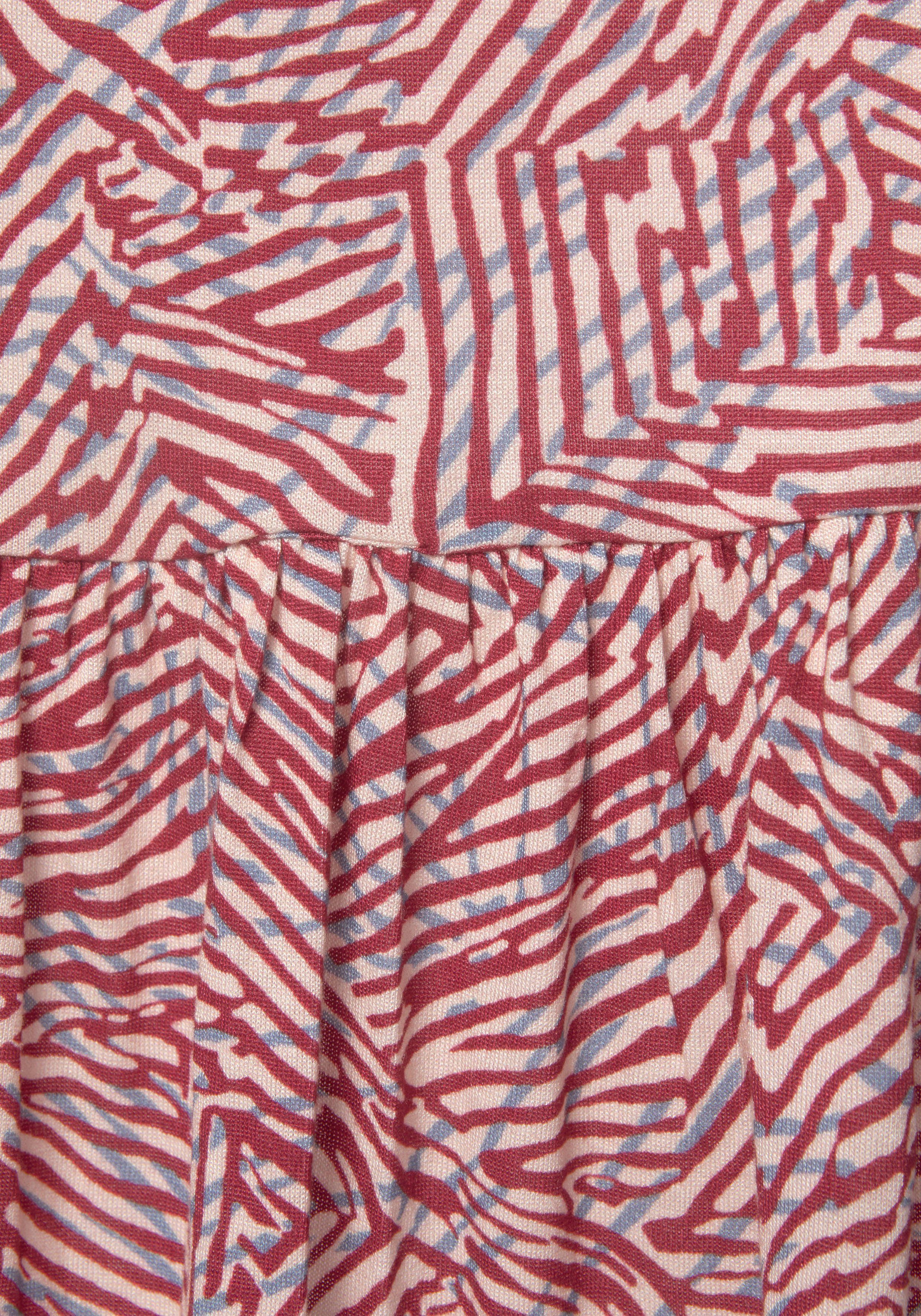 Vivance Jerseyjurk met cut-out op de rug, t-shirtjurk in losse pasvorm, zomerjurk
