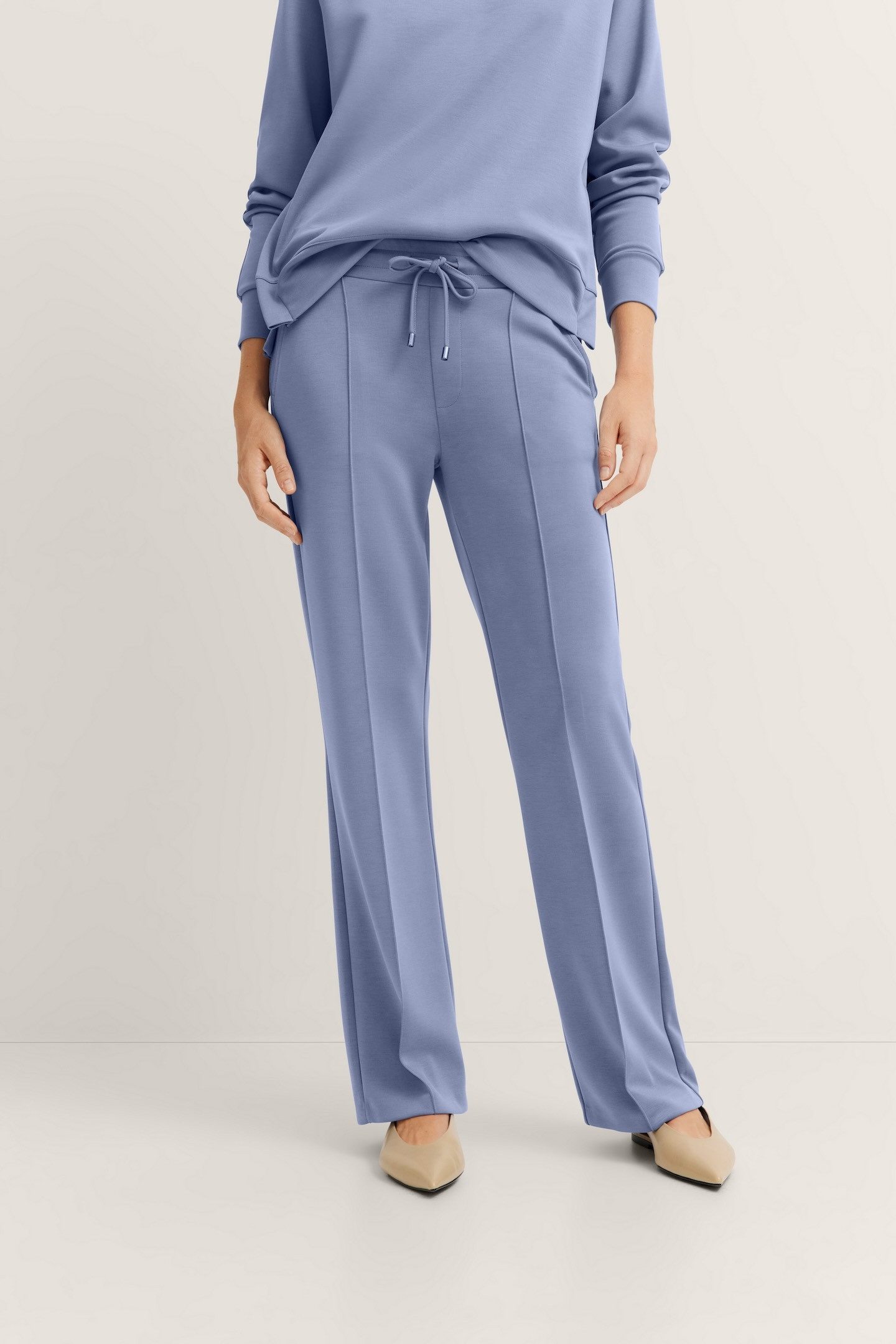 Bugatti Stoffen broek met elastische taille dames broeken maat XS blauw