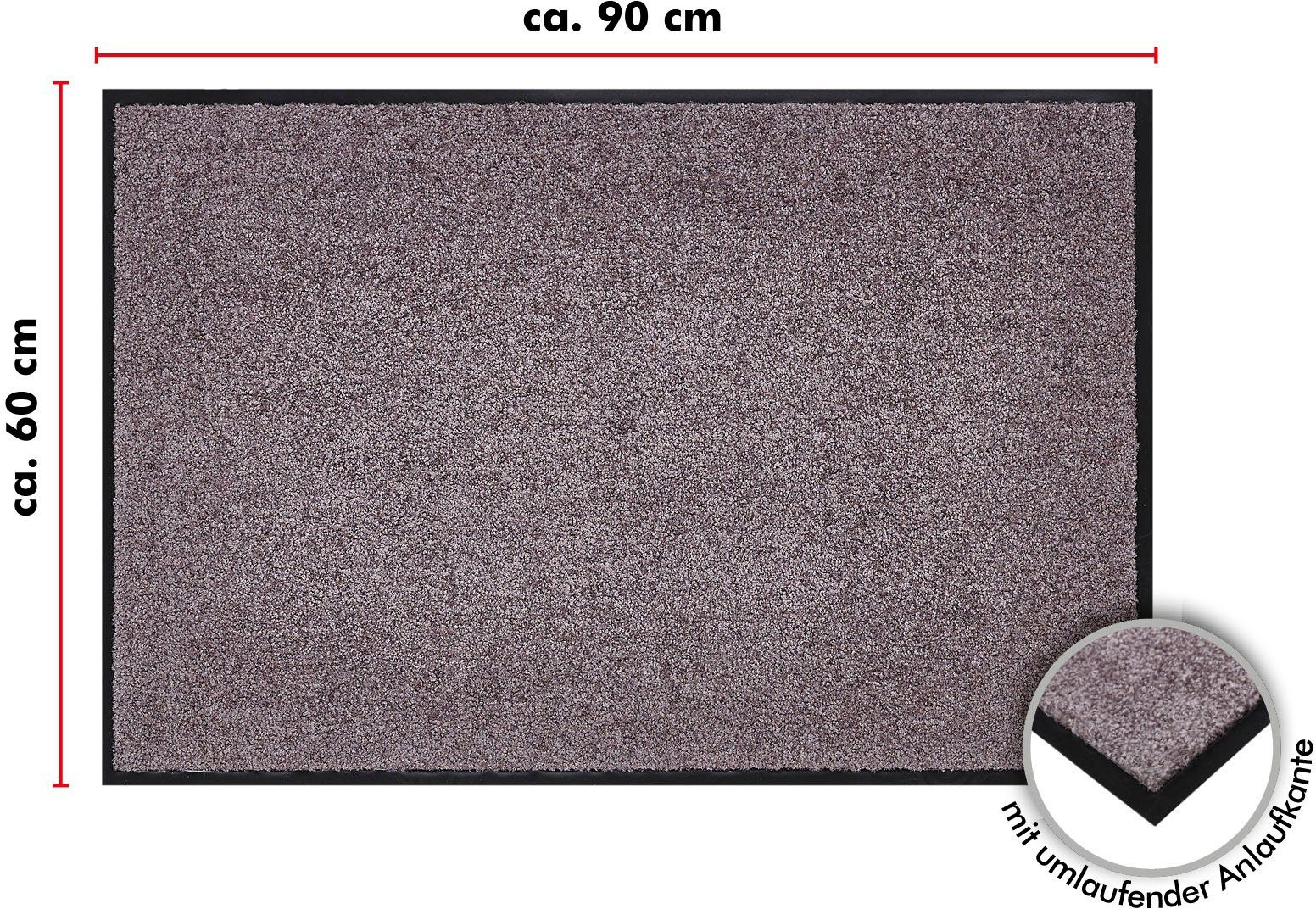 Andiamo Mat Super Wash & Clean, Made in Belgium Vuilopvangmat, uni kleuren, antislip, wasbaar