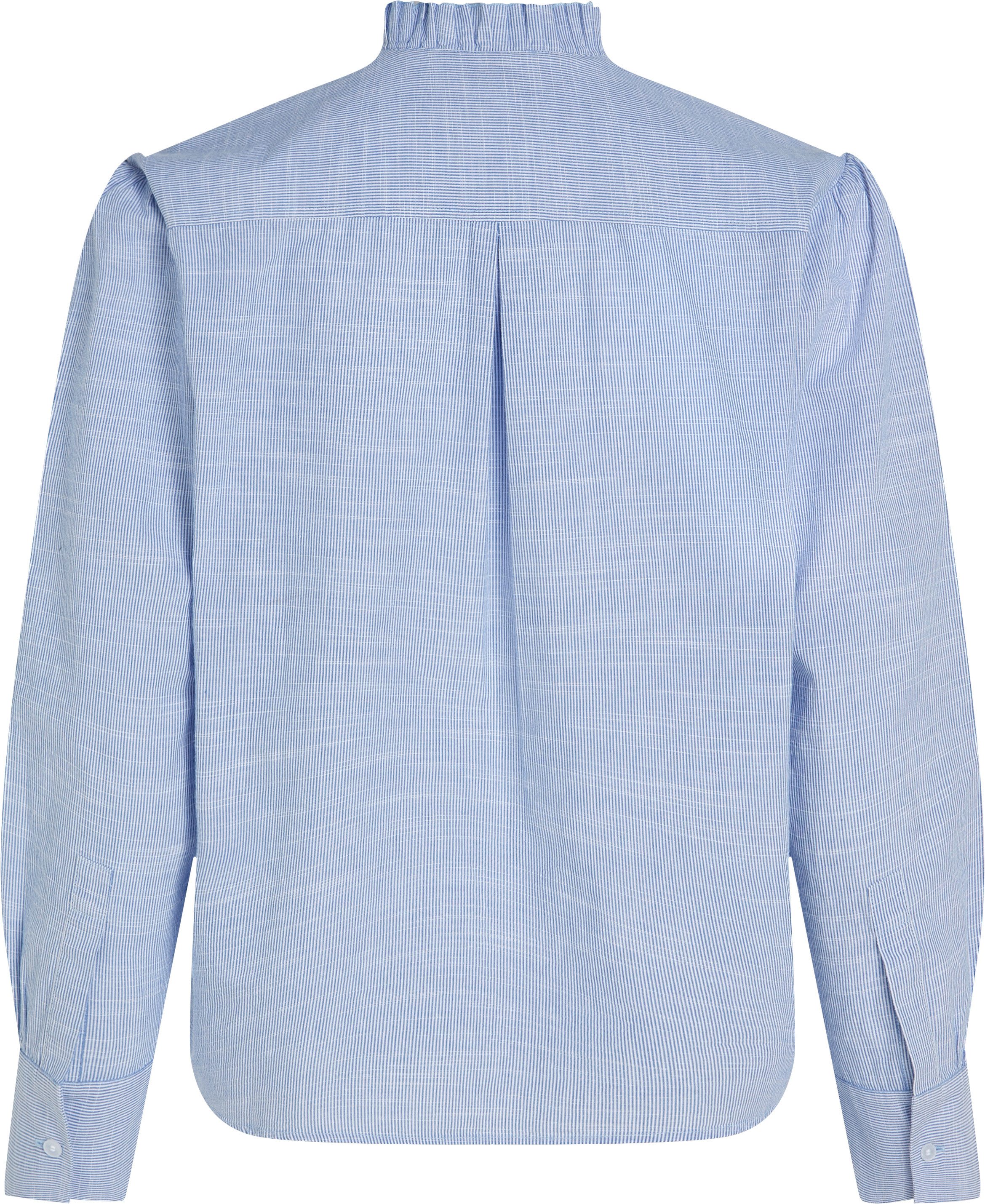 Tommy Hilfiger Overhemdblouse COTTON STP RUFFLE RELAXED SHIRT