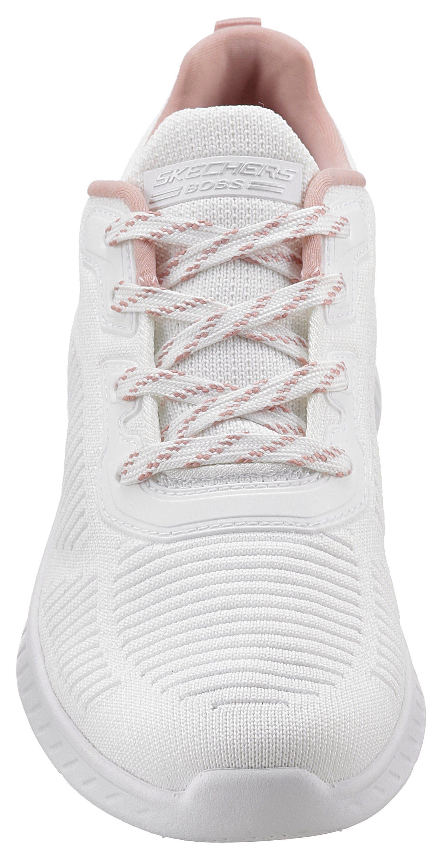 Skechers Sneakers BOBS SQUAD CHAOS AIR met gepolsterde schaprand, vrijetijdsschoen, lage schoen, veterschoen