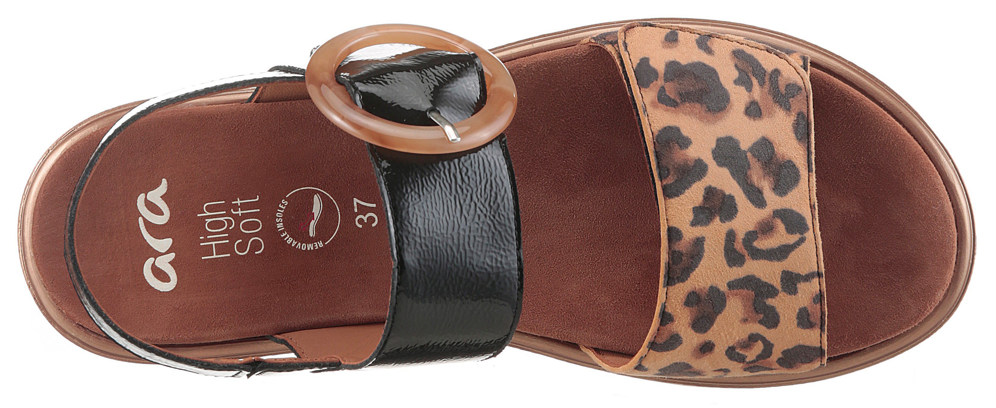 Ara Sleehaksandaaltjes Bilbao , sleehaksandaal, comfortabele schoen met klittenbandsluitingen, g-breedte
