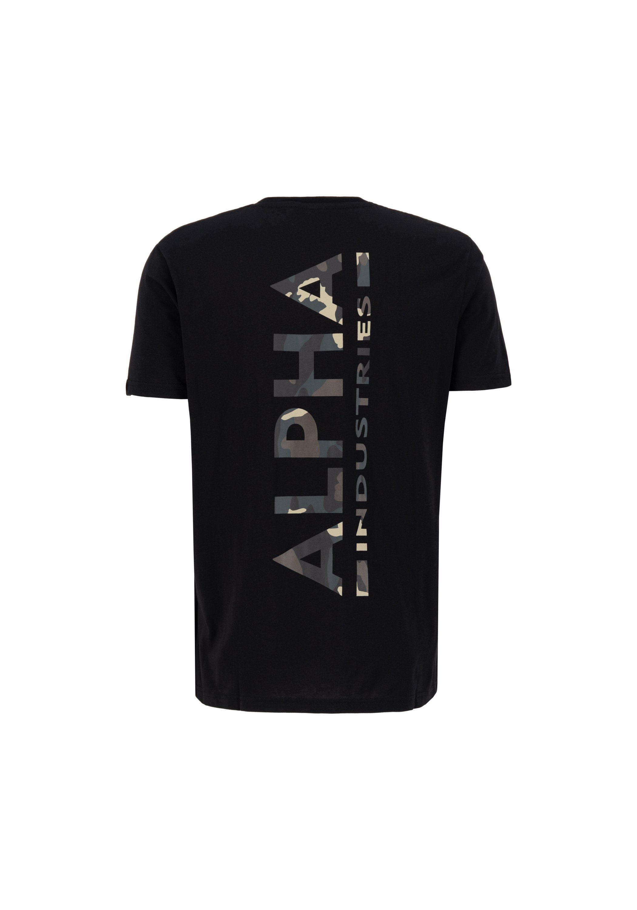 Alpha Industries T-shirt ALPHA INDUSTRIES Men - T-Shirts Backprint T Camo Print heren t-shirts maat XL zwart