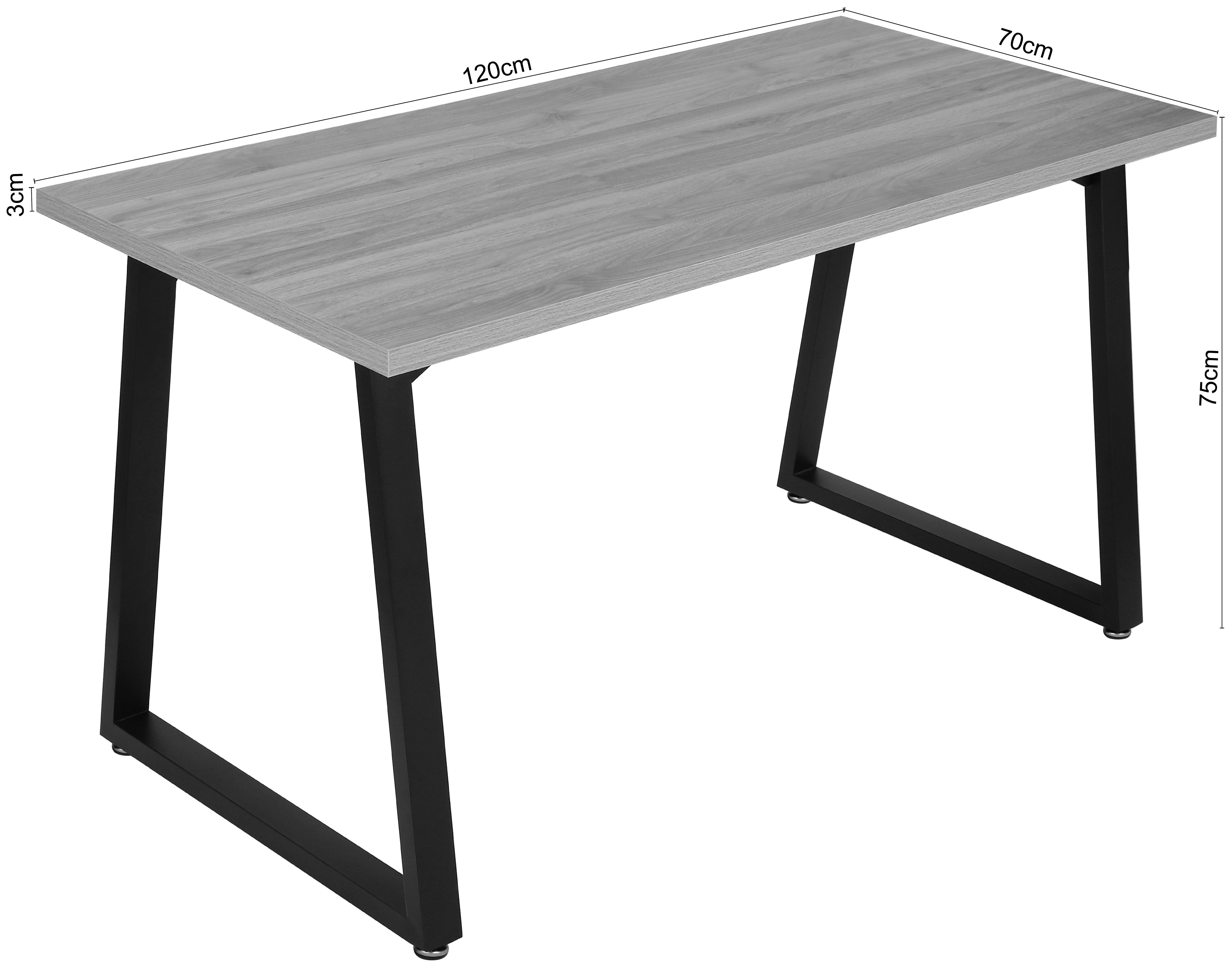 Home affaire Eettafel Soyans moderne kuipframe, in vier breedtes, melaminehars gecoat