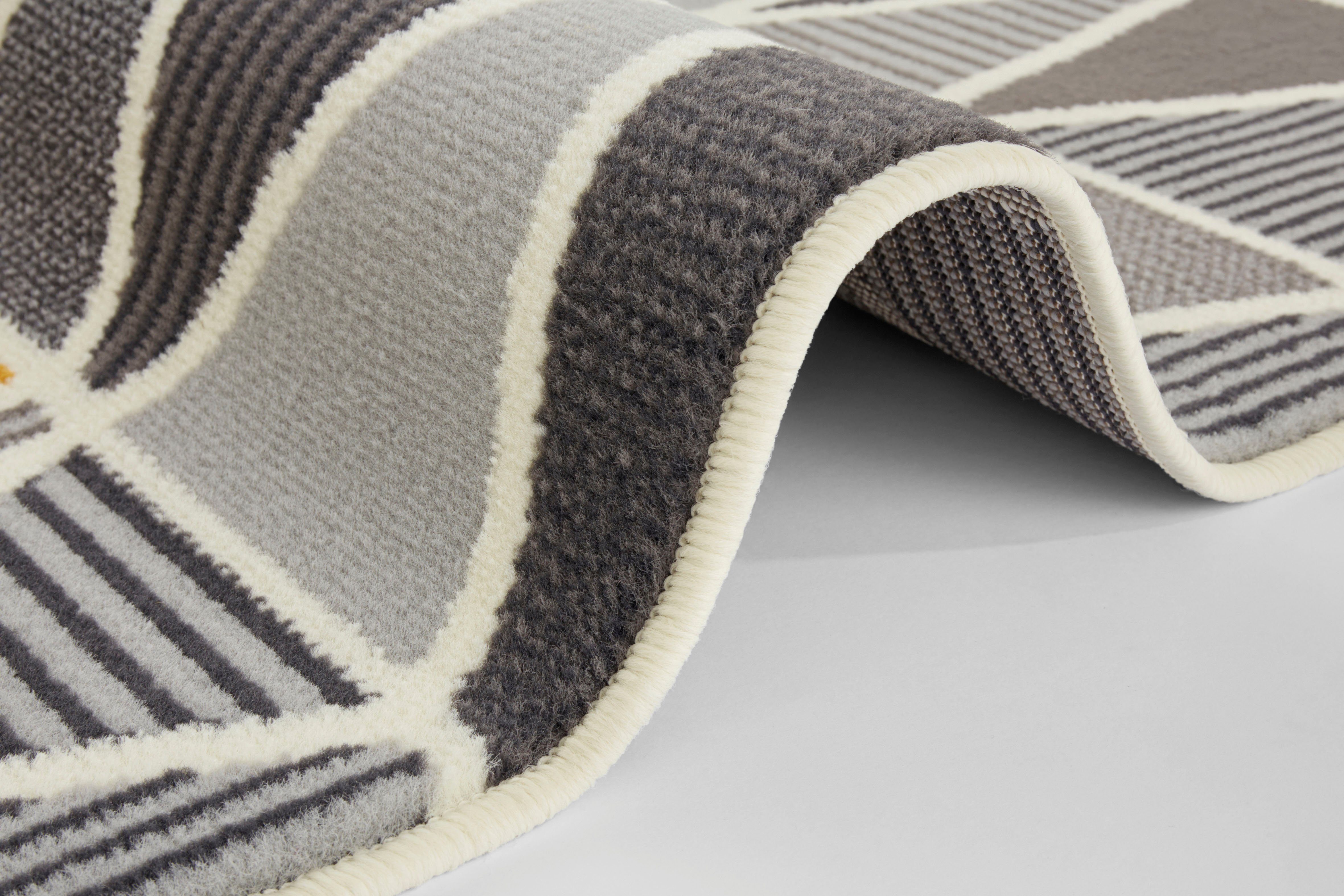 my home Vloerkleed Fitz Korte pool, geometrisch design, rondom afgehecht, robuust
