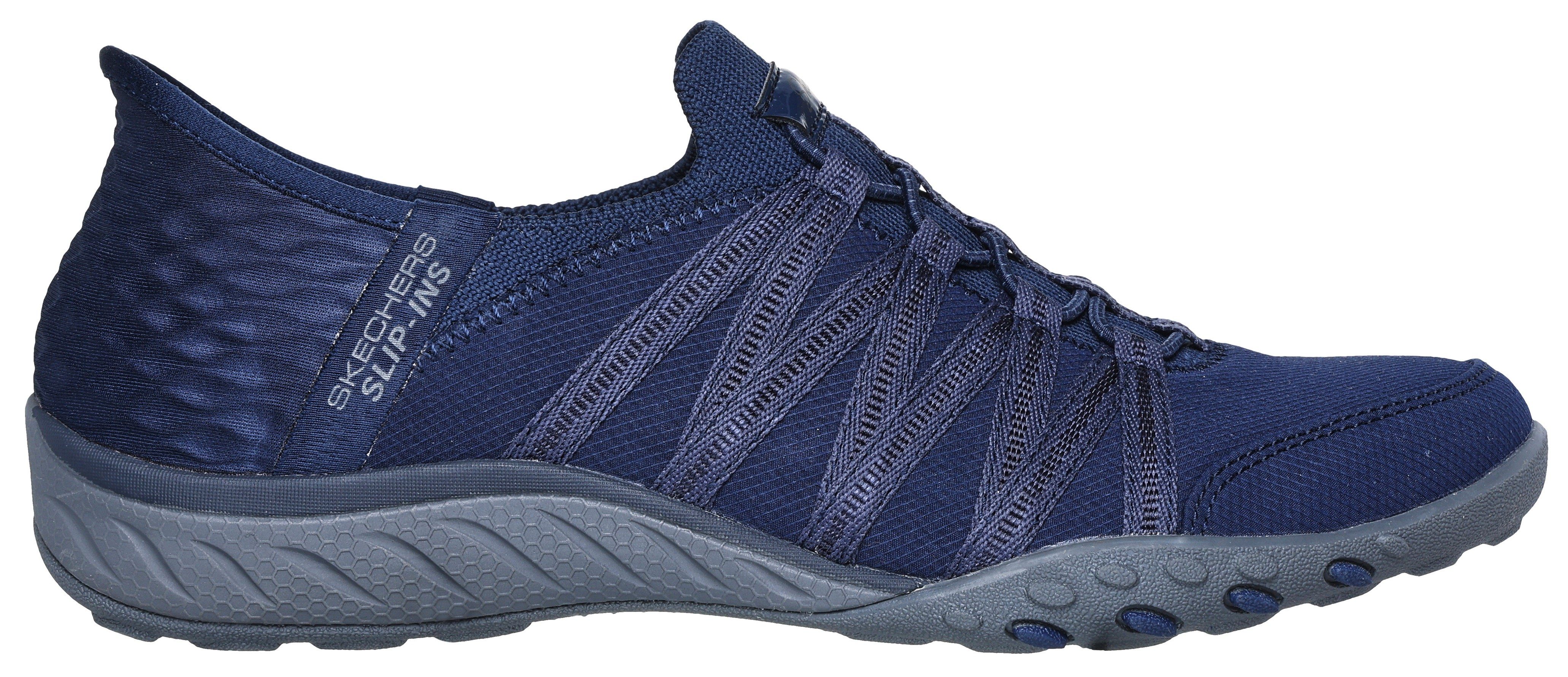 Skechers Slip-on sneakers BREATHE-EASY-ROLL-WITH-ME Vrijetijdsschoen geschikt voor machinewas