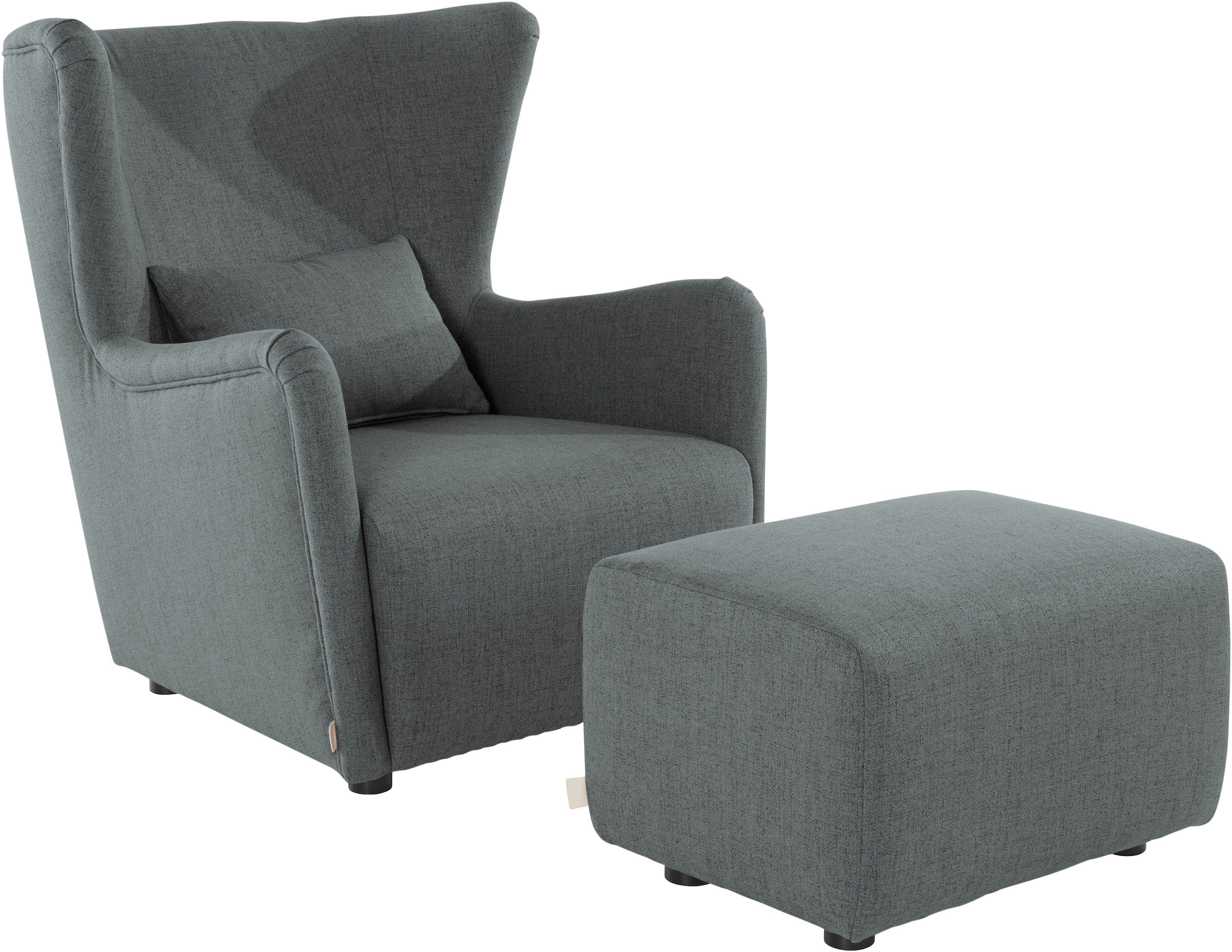 LeGer Home by Lena Gercke Oorfauteuil Levke Stoel naar keuze met of zonder hocker