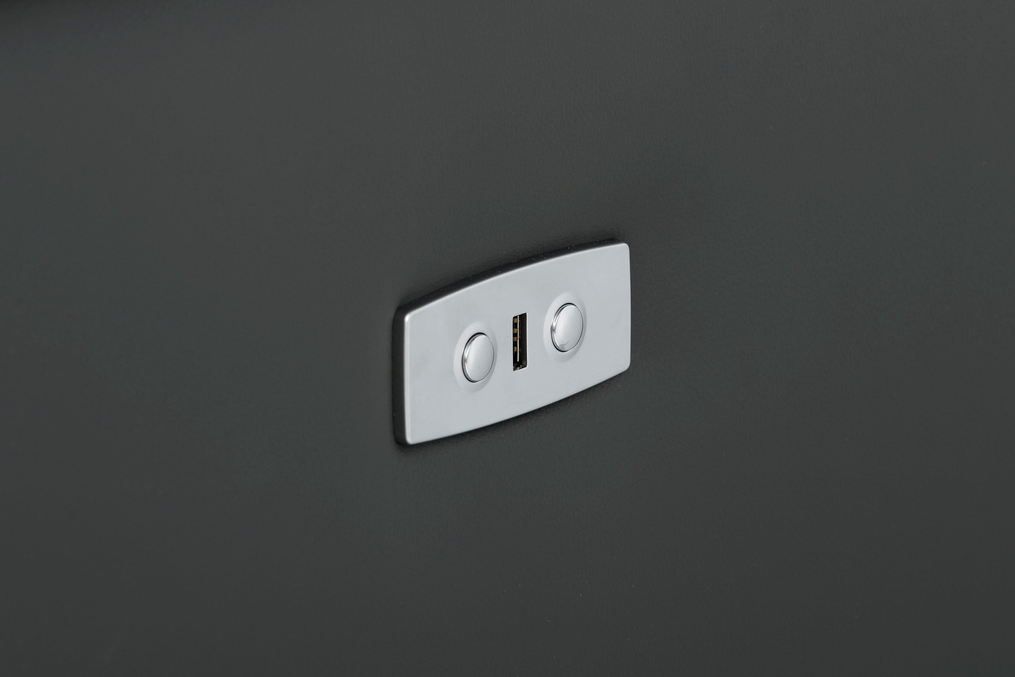 Home affaire Hoekbank Binado, L-vorm, met handmatige of elektrische relaxfunctie met usb-aansluiting