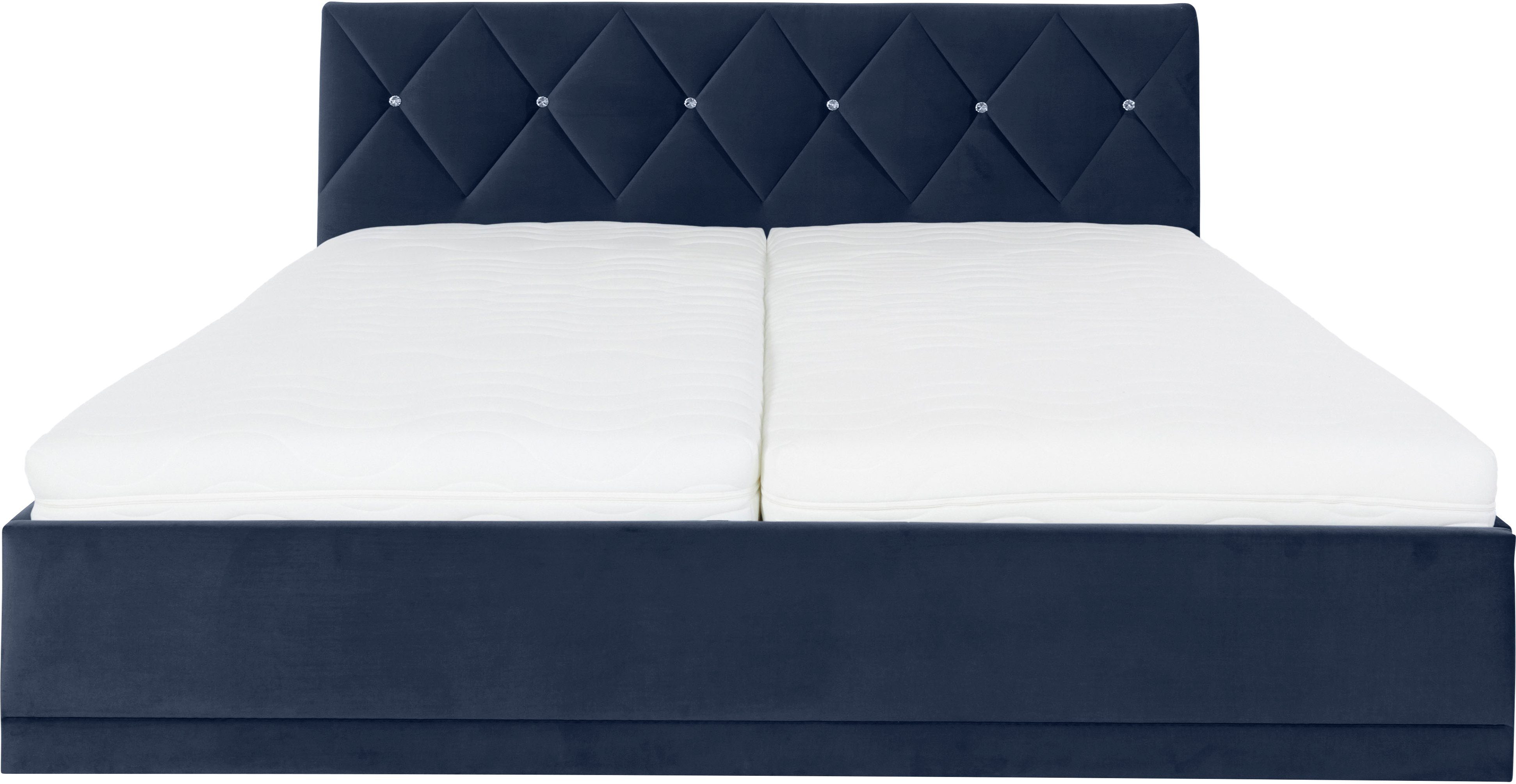 Westfalia Polsterbetten Gestoffeerd bed ADAMAS ook met bedlade, knoopdetails met stras