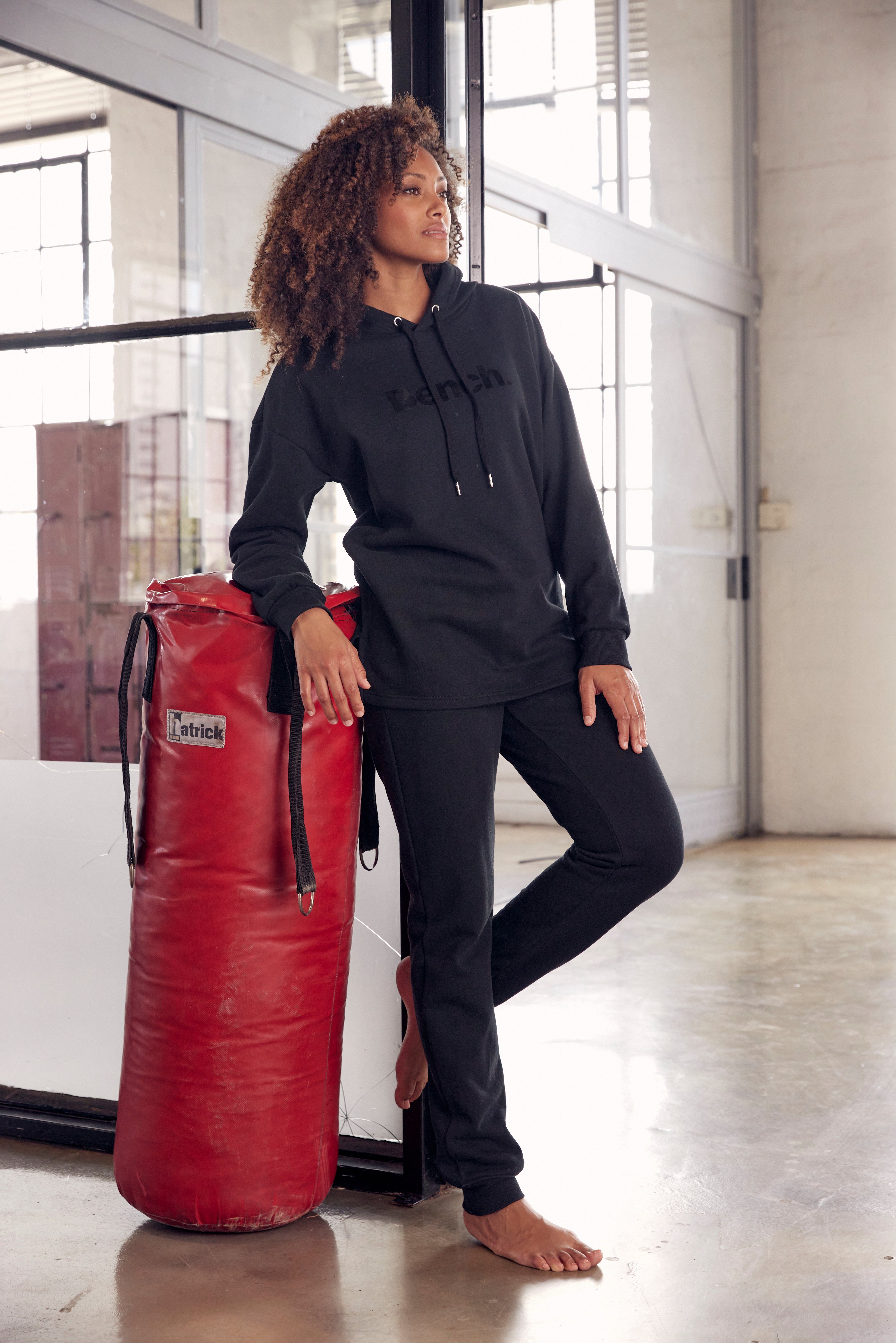 Bench. Loungewear Hoodie met glanzende logoprint, loungewear