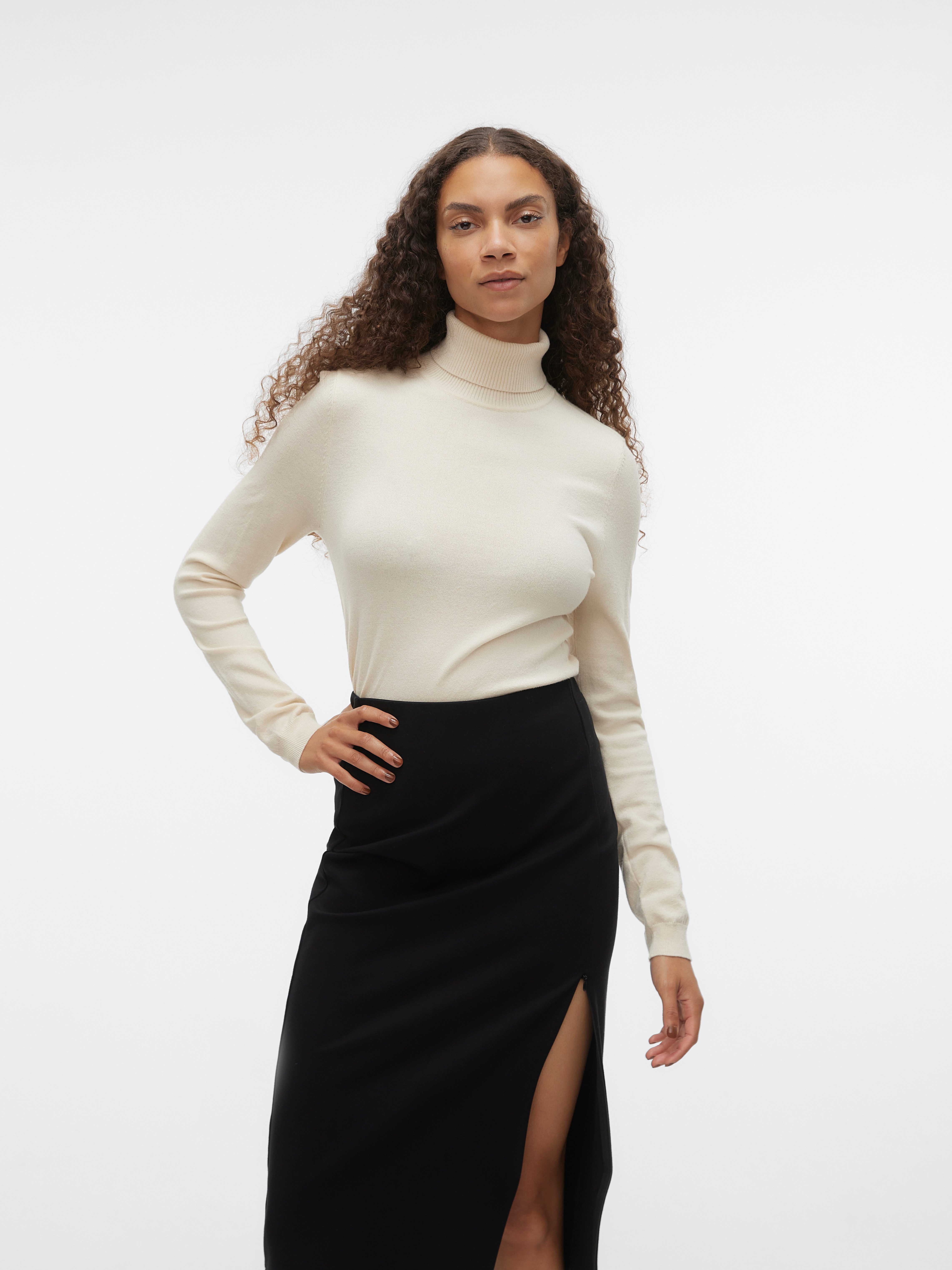 Vero Moda Coltrui VMHAPPINESS LS ROLLNK PULLOVE GA BOO REP