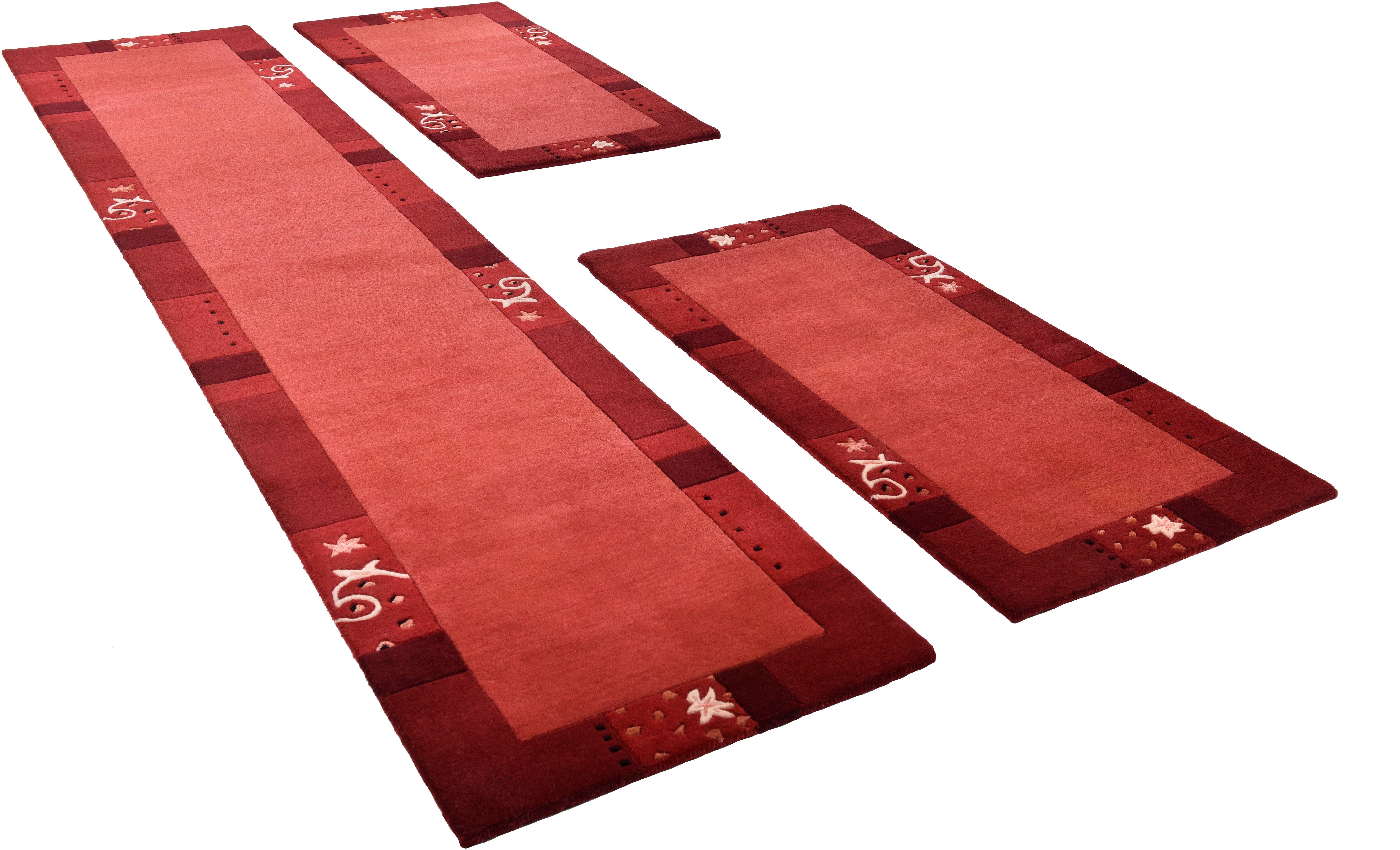 THEKO Set slaapkamerkleedjes Royal Gang Slaapkamerkleed, 3-delige loperset voor de slaapkamer, 100% wol