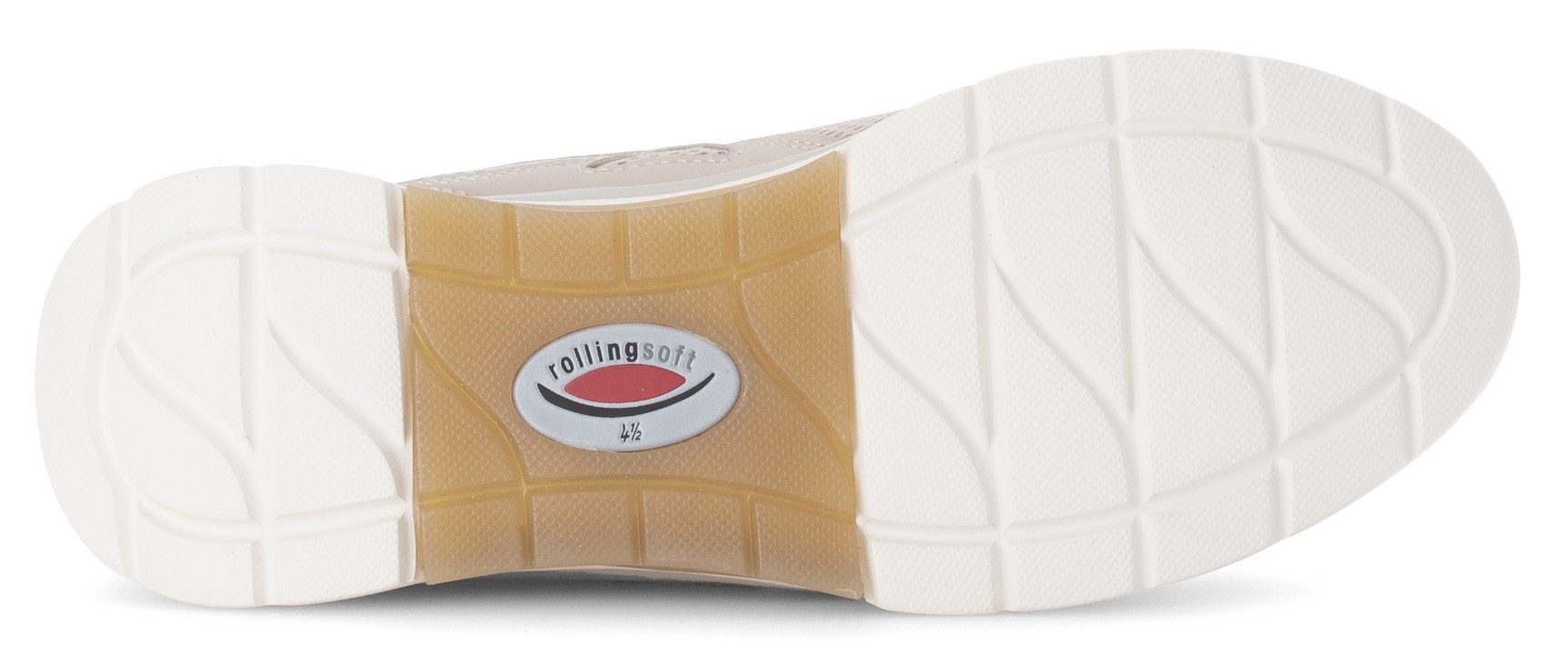 Gabor Rollingsoft Sneakers met sleehak , vrijetijdsschoen, lage schoen, veterschoen met verwisselbaar voetbed