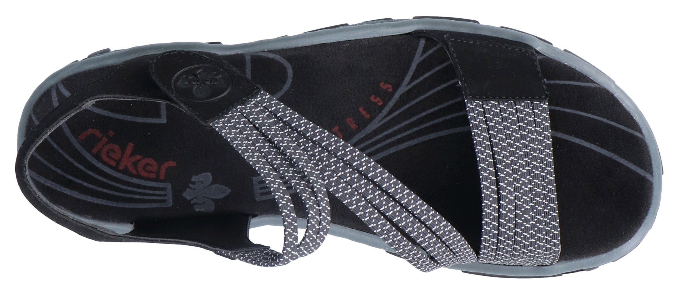 Rieker Sandalen zomerschoen, sandaal, klittenbandschoen, in sportieve uitstraling