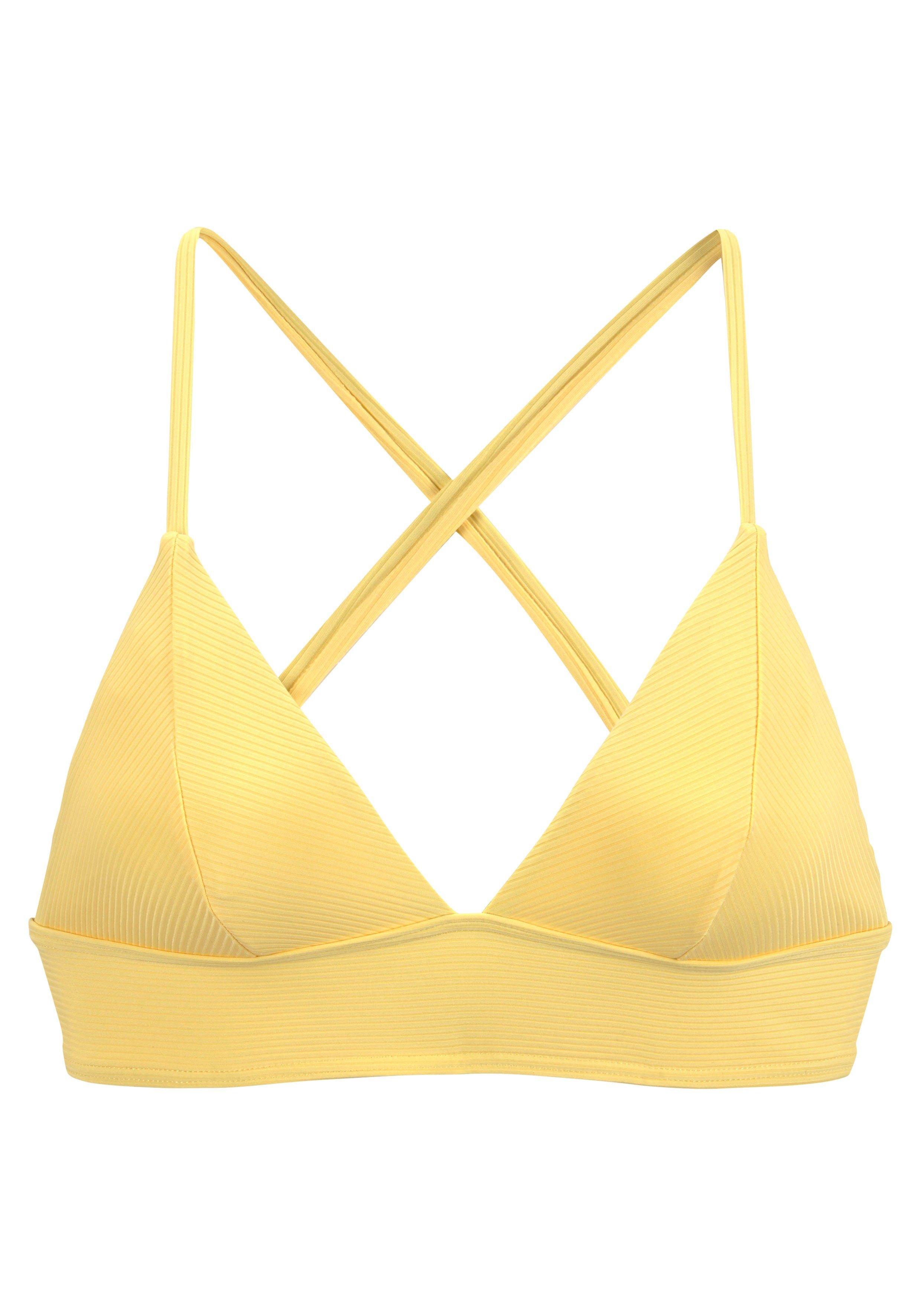 Venice Beach Triangel-bikinitop Lucky van geribbelde structuurstof