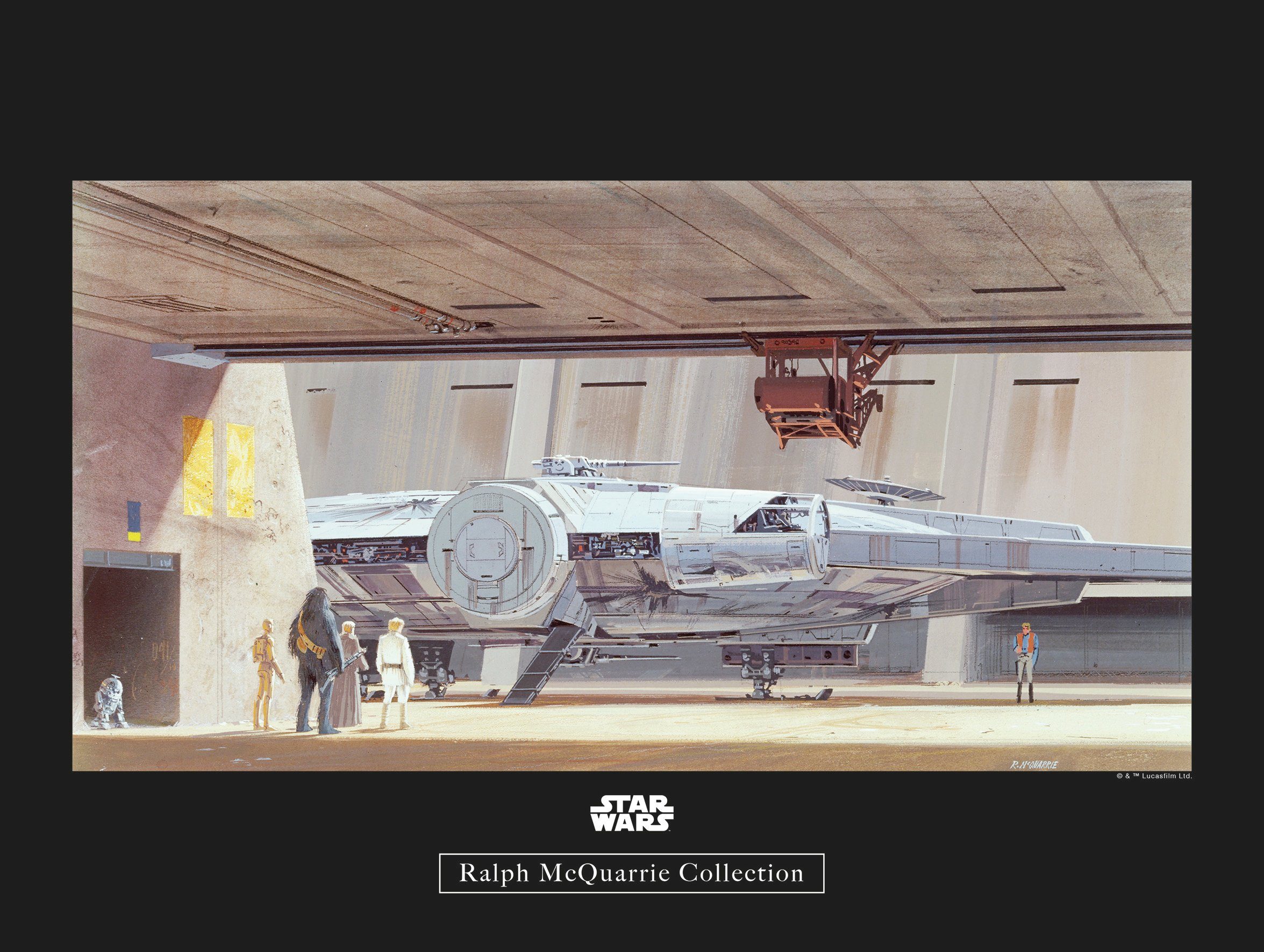 Komar wanddecoratie Star Wars Classic RMQ Mos Eisley Hangar, zonder lijst