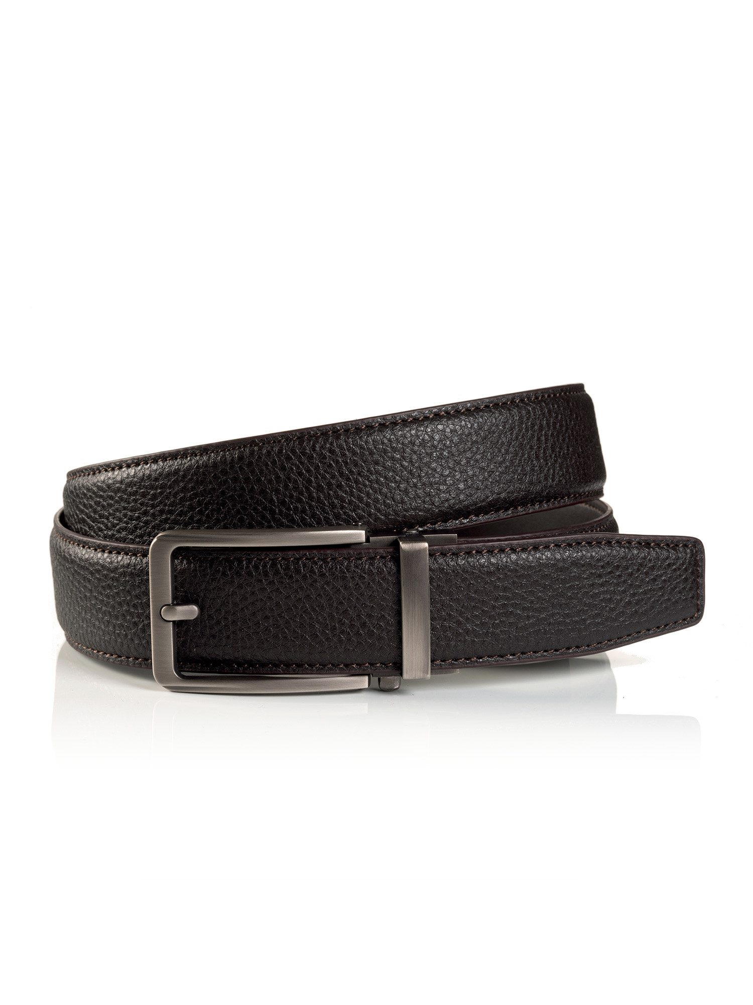 MONTI Leren riem 3,5 cm breed, klassiek-business, automatische sluiting - past altijd