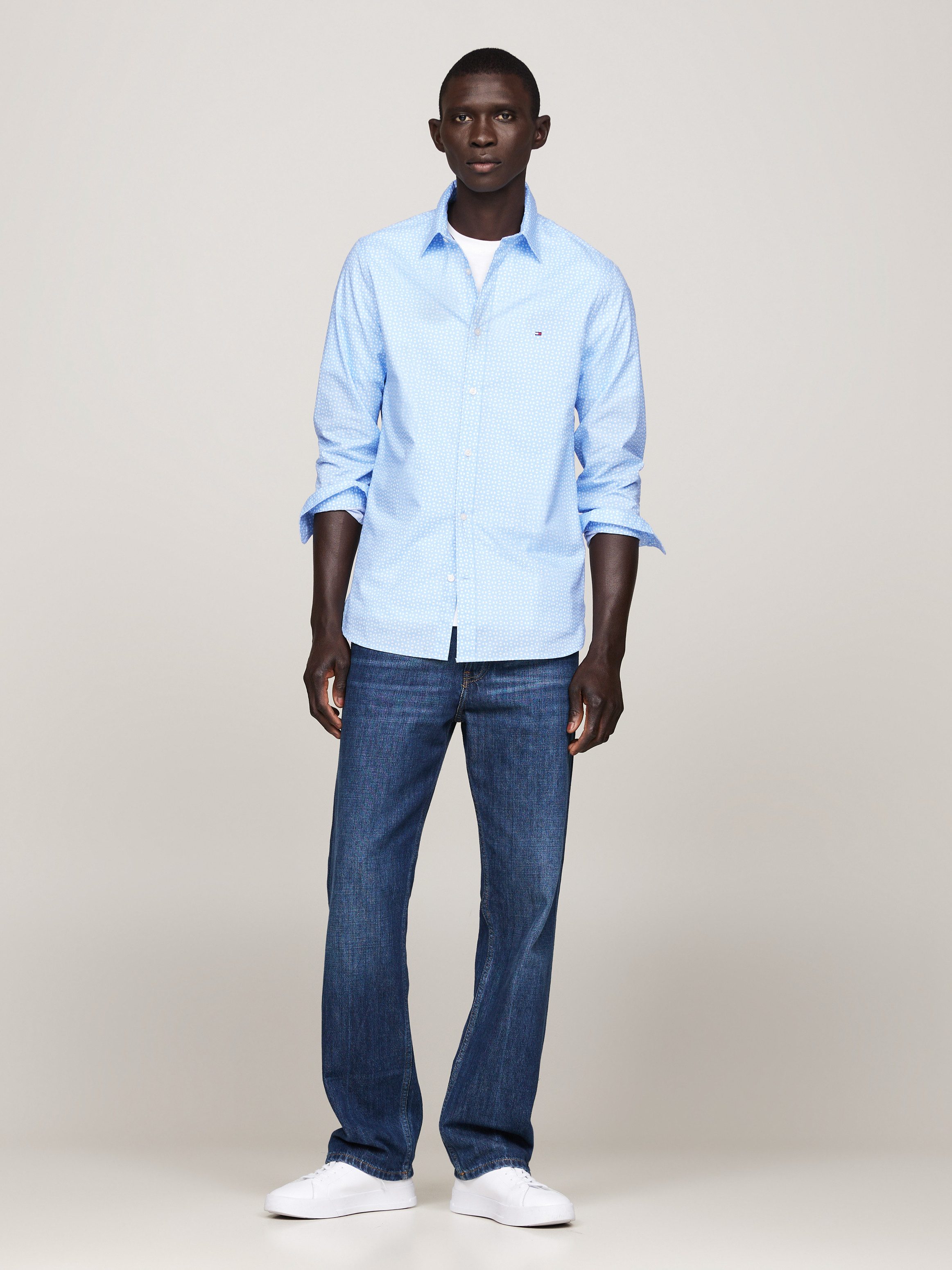 Tommy Hilfiger Overhemd met lange mouwen POPLIN PRINT SF SHIRT