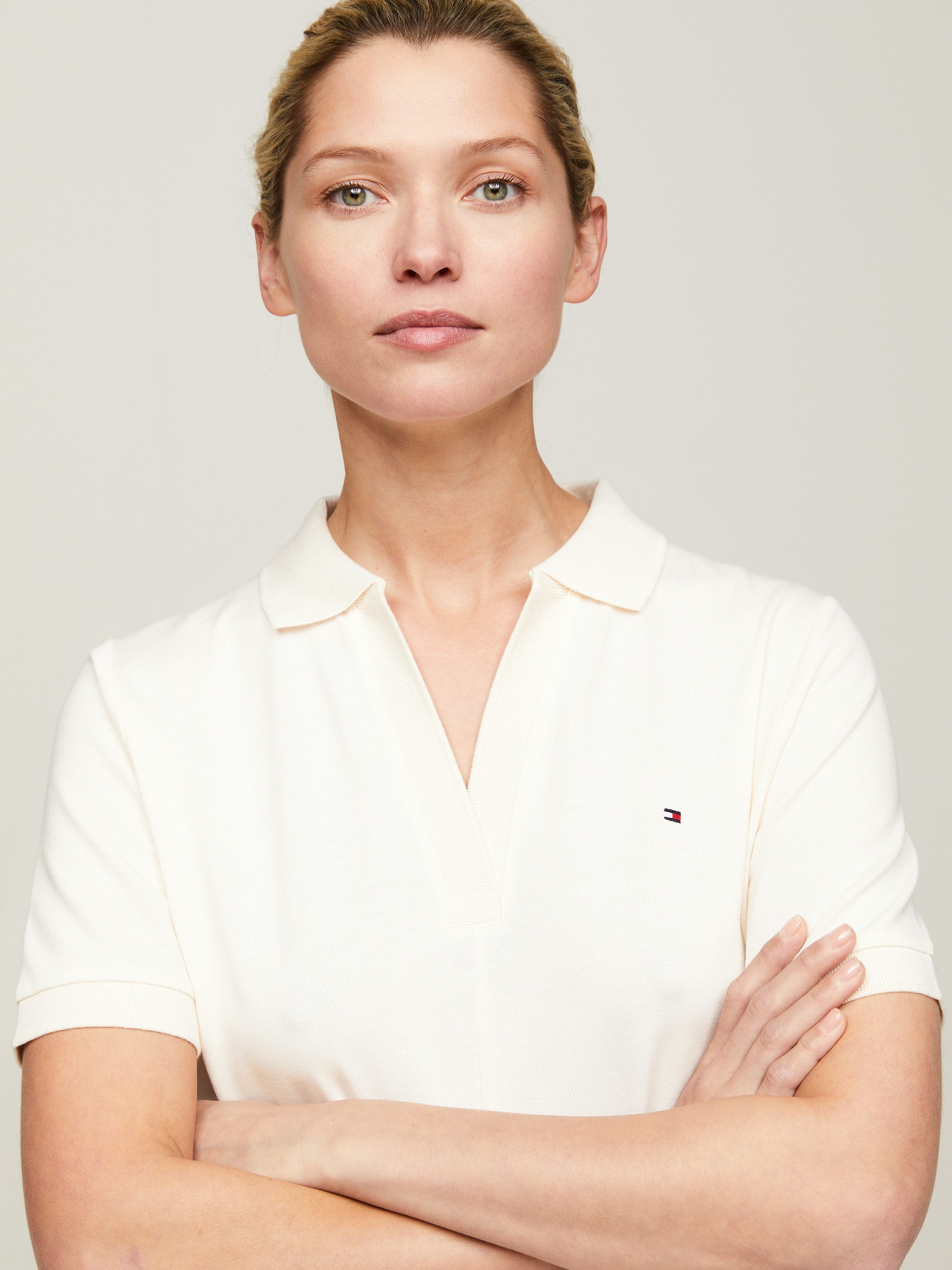 Tommy Hilfiger Polojurk OPN PLKT LYLL POLO DRS WAIST DTL