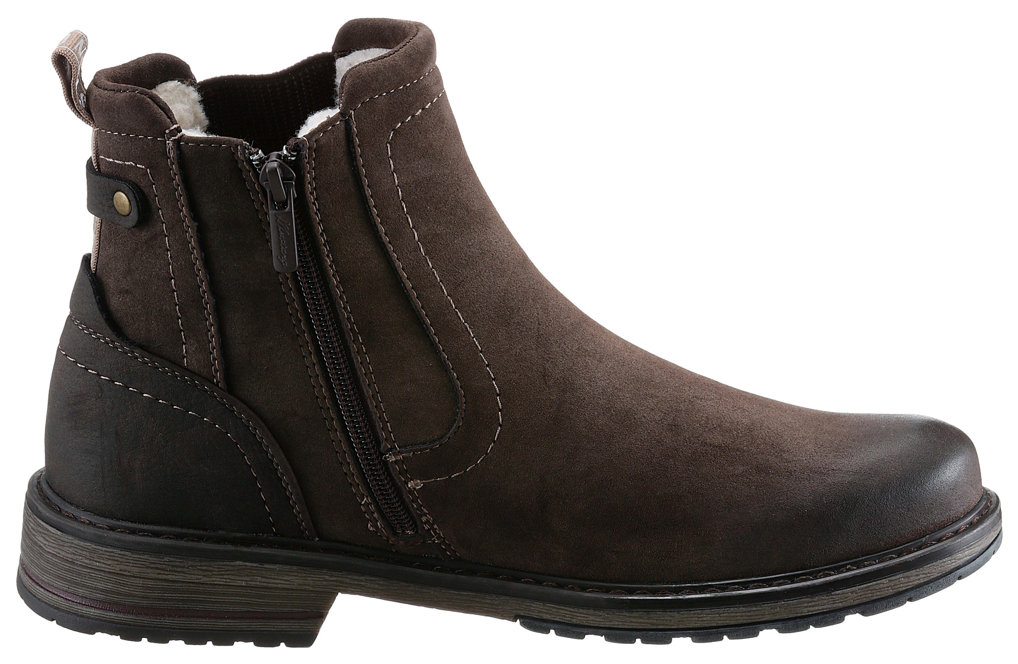 Mustang Shoes Chelsea-boots slip-on boots, ankle boots, block heel, side stretch insert