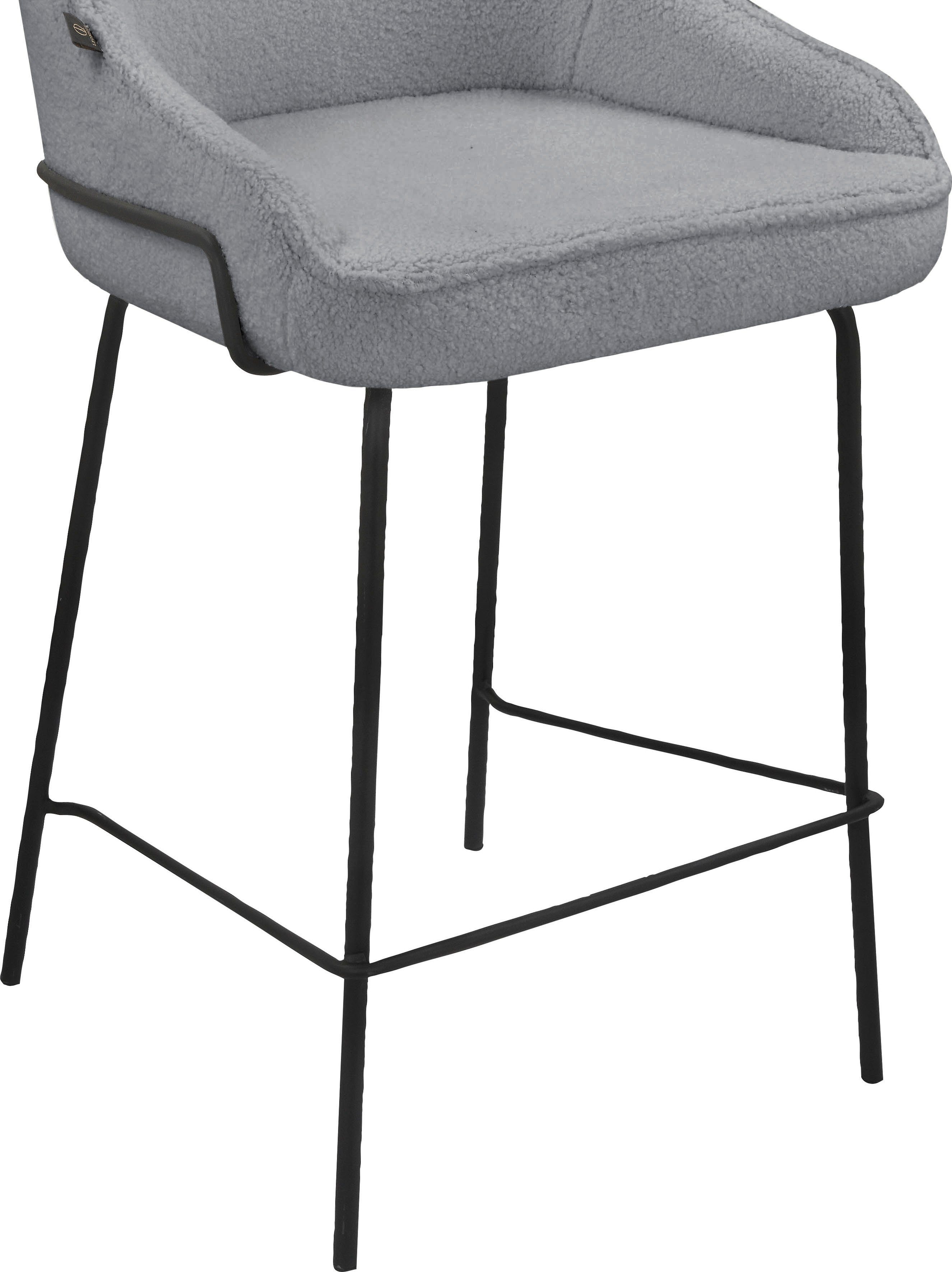 Leonique Stoel met 4 poten Puant met stof van polyester/gerecycled polyester, zithoogte 65 cm (2 stuks)