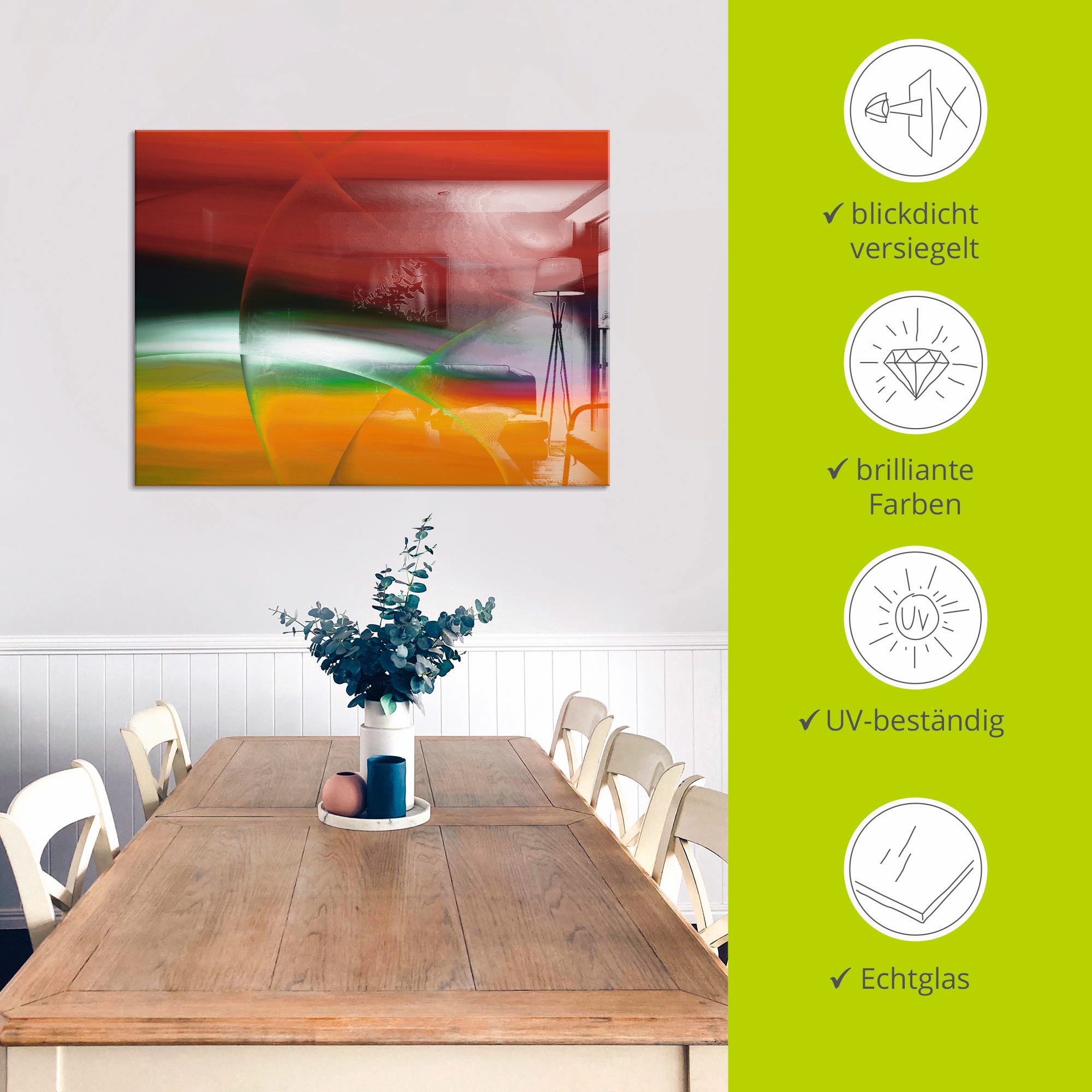 Artland Print op glas Modern IV in verschillende maten