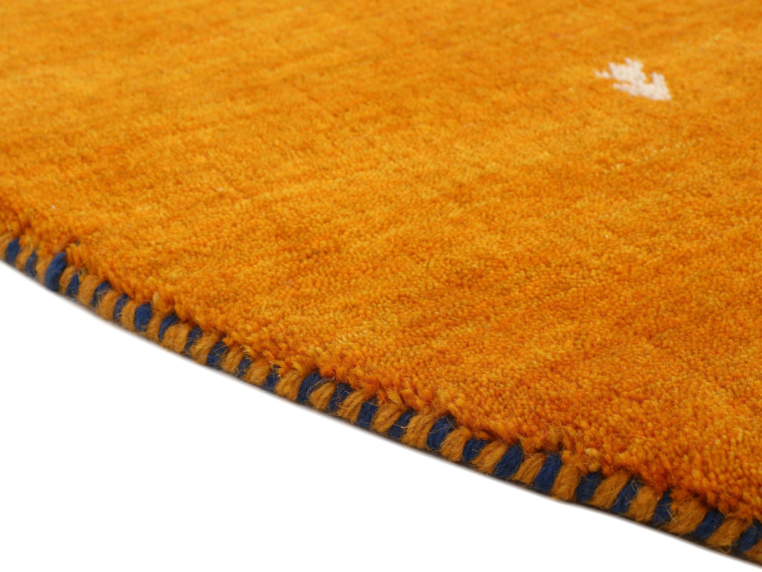 carpetfine Wollen kleed Gabbeh uni zuivere wol met de hand geweven, gabbeh diermotief warm omgevingsklimaat vele maten