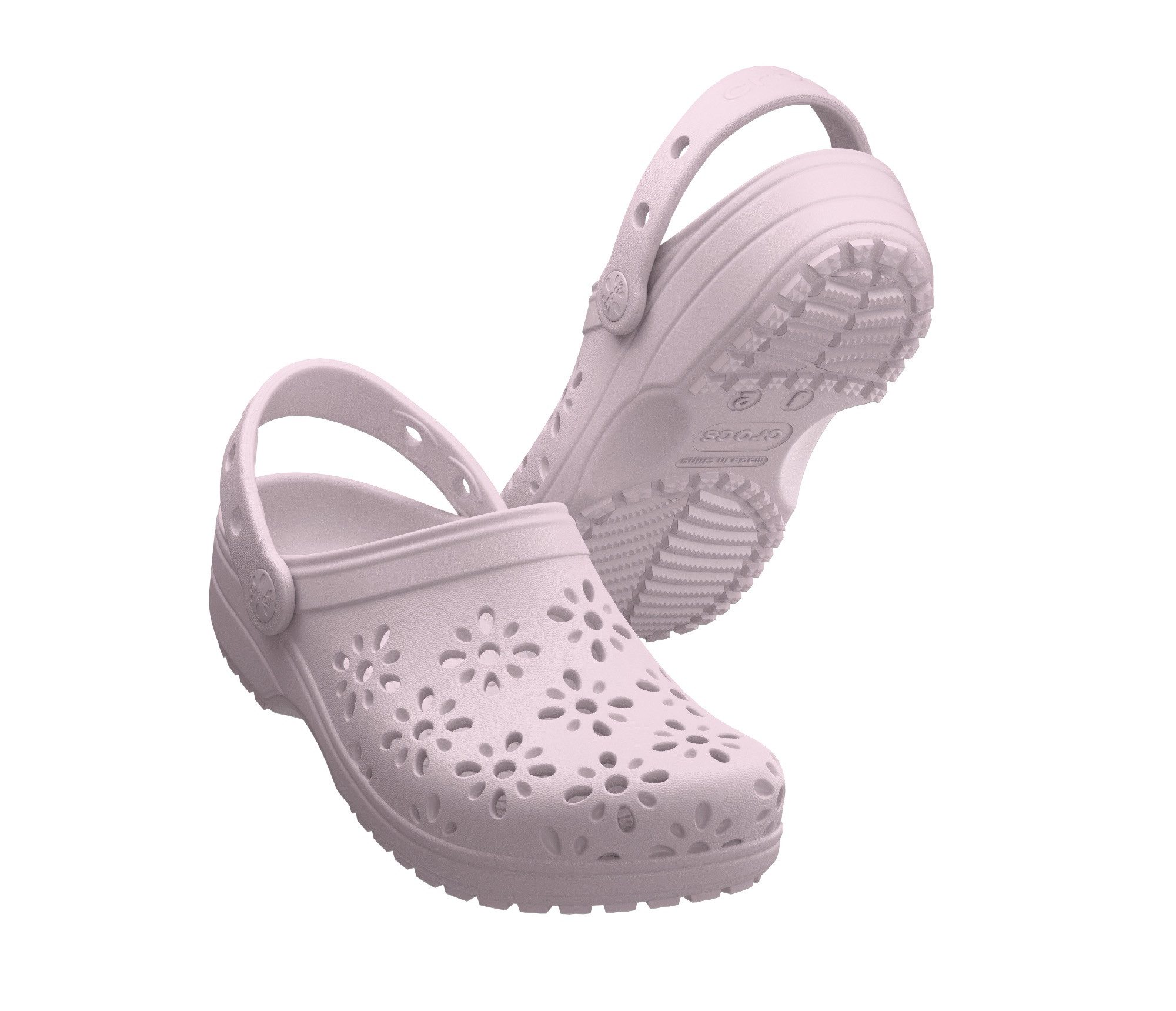 Crocs Clogs Classic Floral Cut Out Clog
