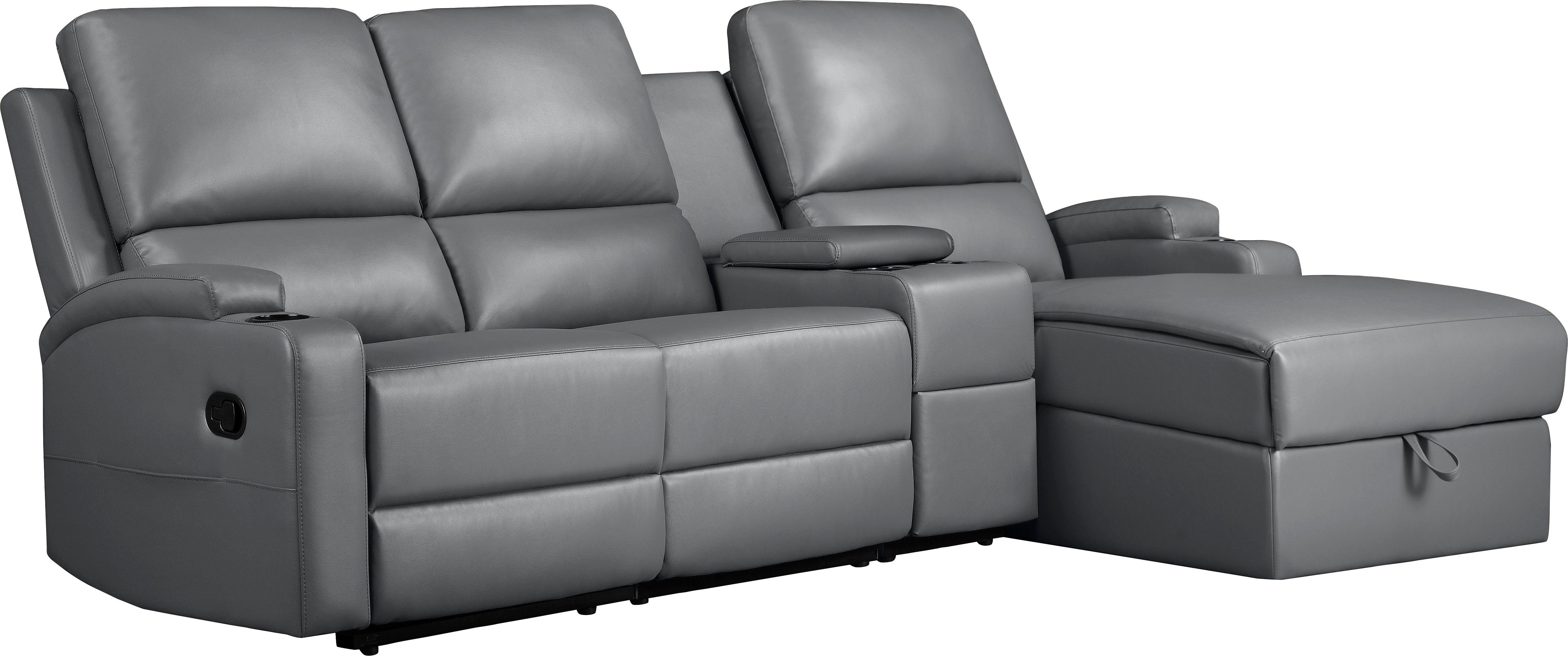 Home affaire Hoekbank Napori multimediabank, 3 bioscoopstoelen XXL, L-model, Bioscoopbank met relaxfunctie, bekerhouder, opbergvak en opbergbox