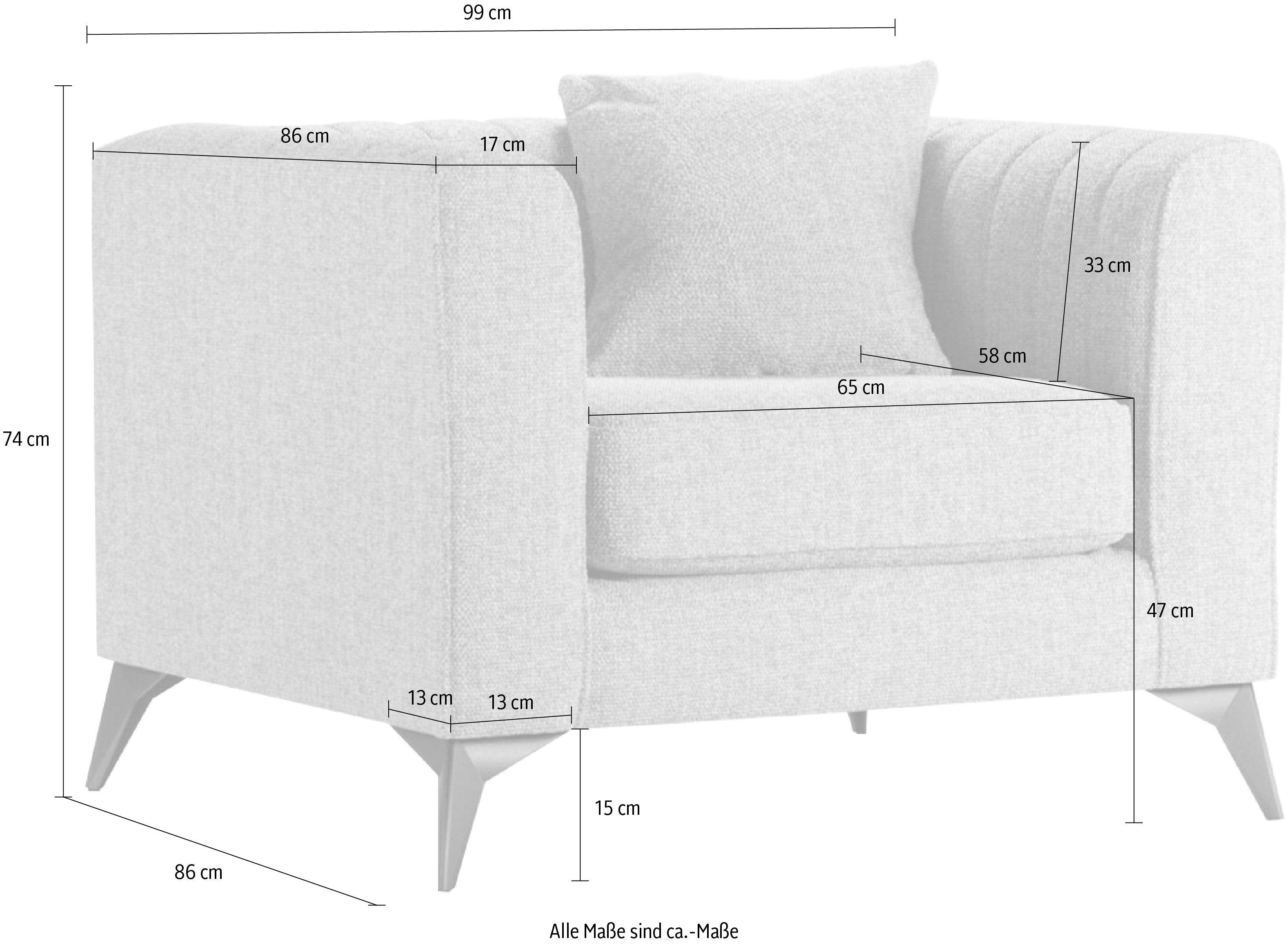 Places of Style Fauteuil MATTHEW loungestoel, afmetingen B/D/H: 99/86/74 cm